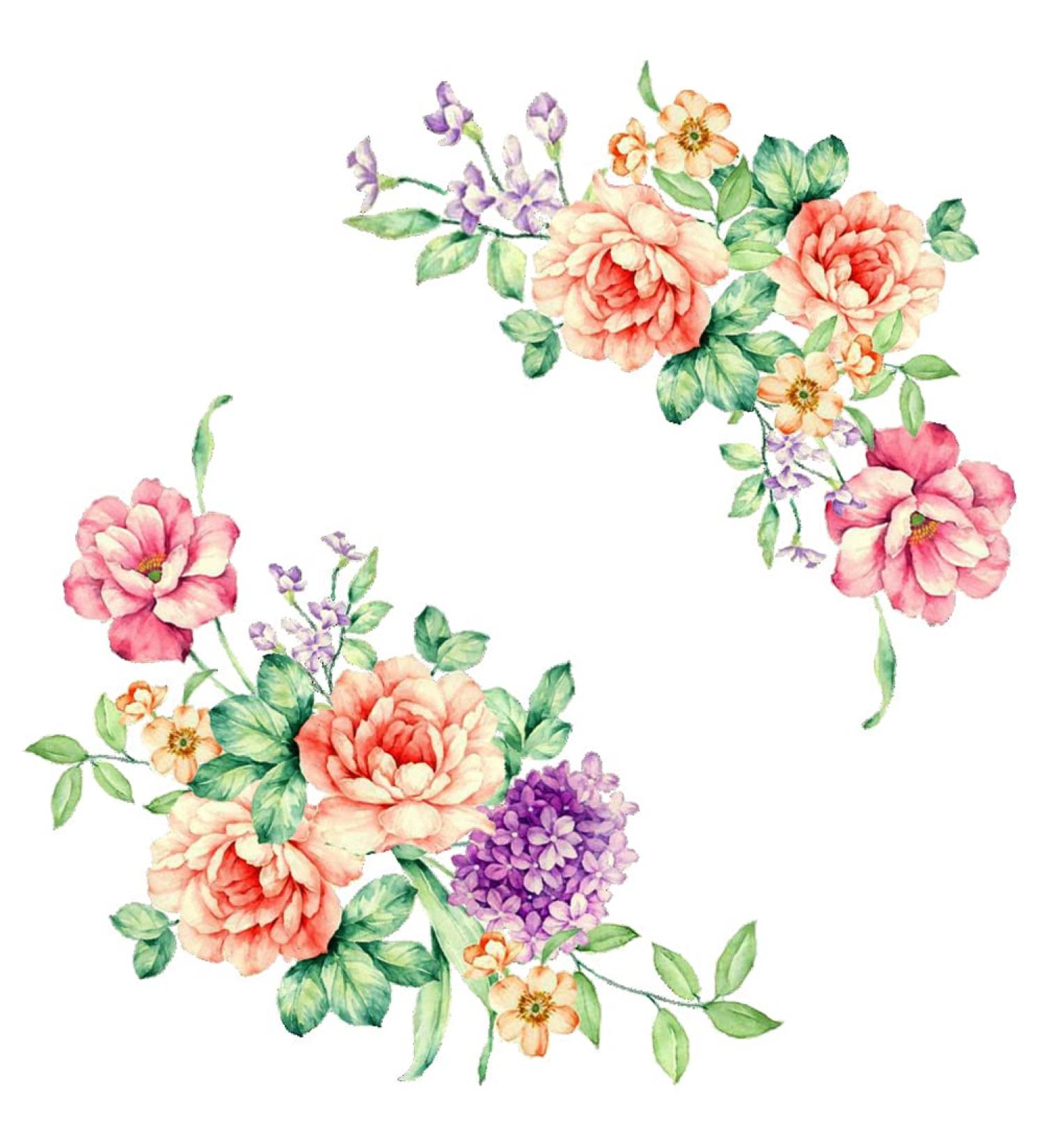 Nobility Peony Floral Bathroom Toilet Wall Art Decals - Set of 2 | Removable Stickers for Bedroom & Living Room - Buy Online on GoSupps.com