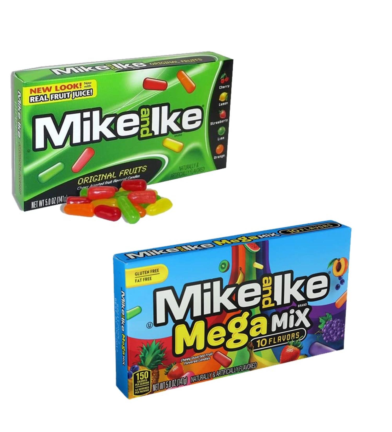Mike And Ike Original Fruits & Mega Mix Theatre Box 141g - 02 Mixed Boxes - Buy Online on GoSupps.com
