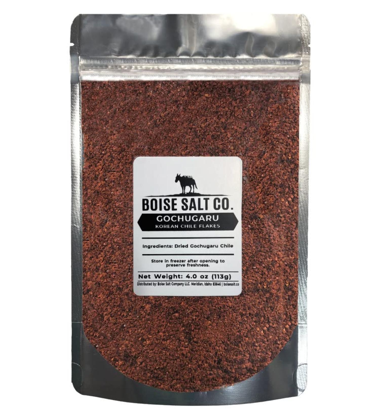 Boise Salt Co. Korean Gochugaru Chile Flakes  4 ounce Re-sealable Pouch