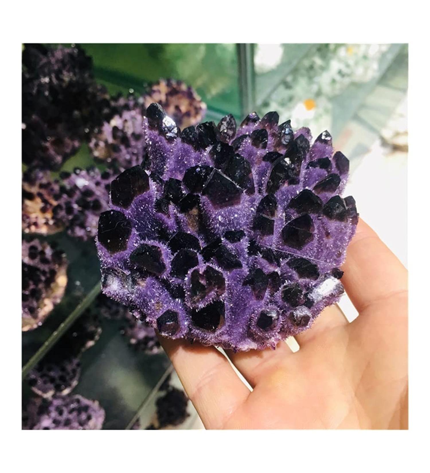 for Natural Crystal Cluster Amethyst Specimen Purple Quartz Stone Raw Crystal Home Decor ERTEYIN 300-400g - Buy Online on GoSupps.com