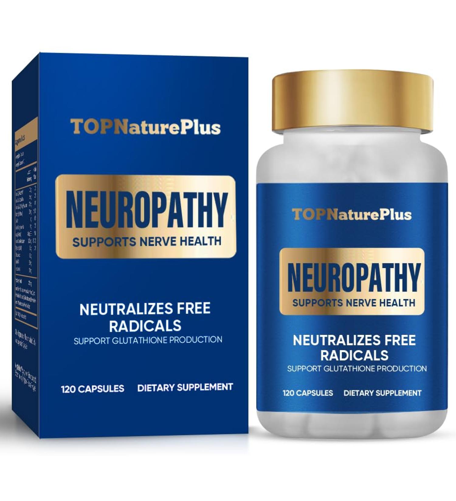 Nerve Savior for Neuropathy - Advanced Nerve Health Blend with 600mg Alpha Lipoic Acid & Benfotiamine - 120 Capsules | Fast International Shipping - Buy Online on GoSupps.com