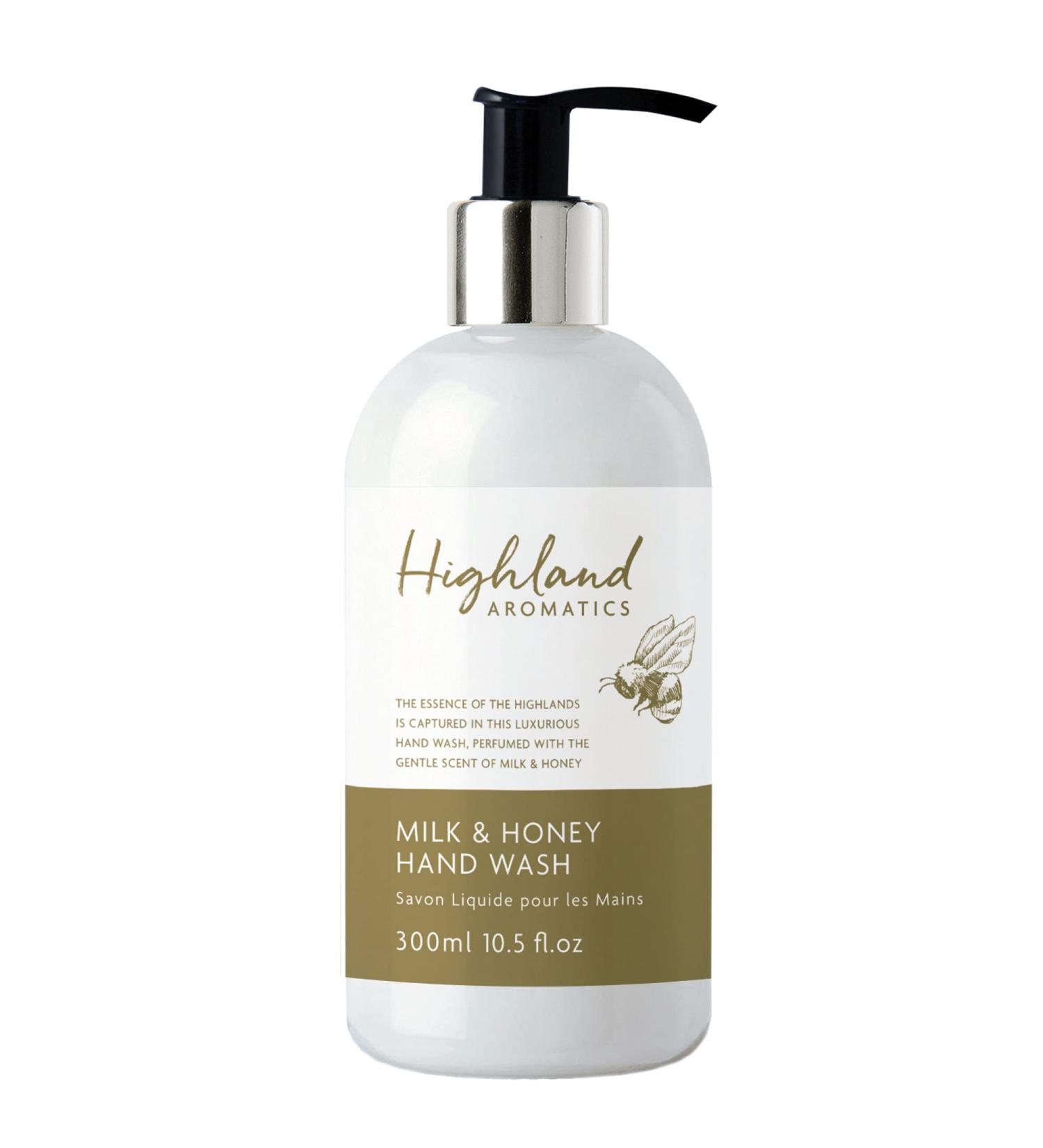 Highland Aromatics Fine Liquid Handwash Milk and Honey 300ml Pump Action Bottle - Buy Online on GoSupps.com