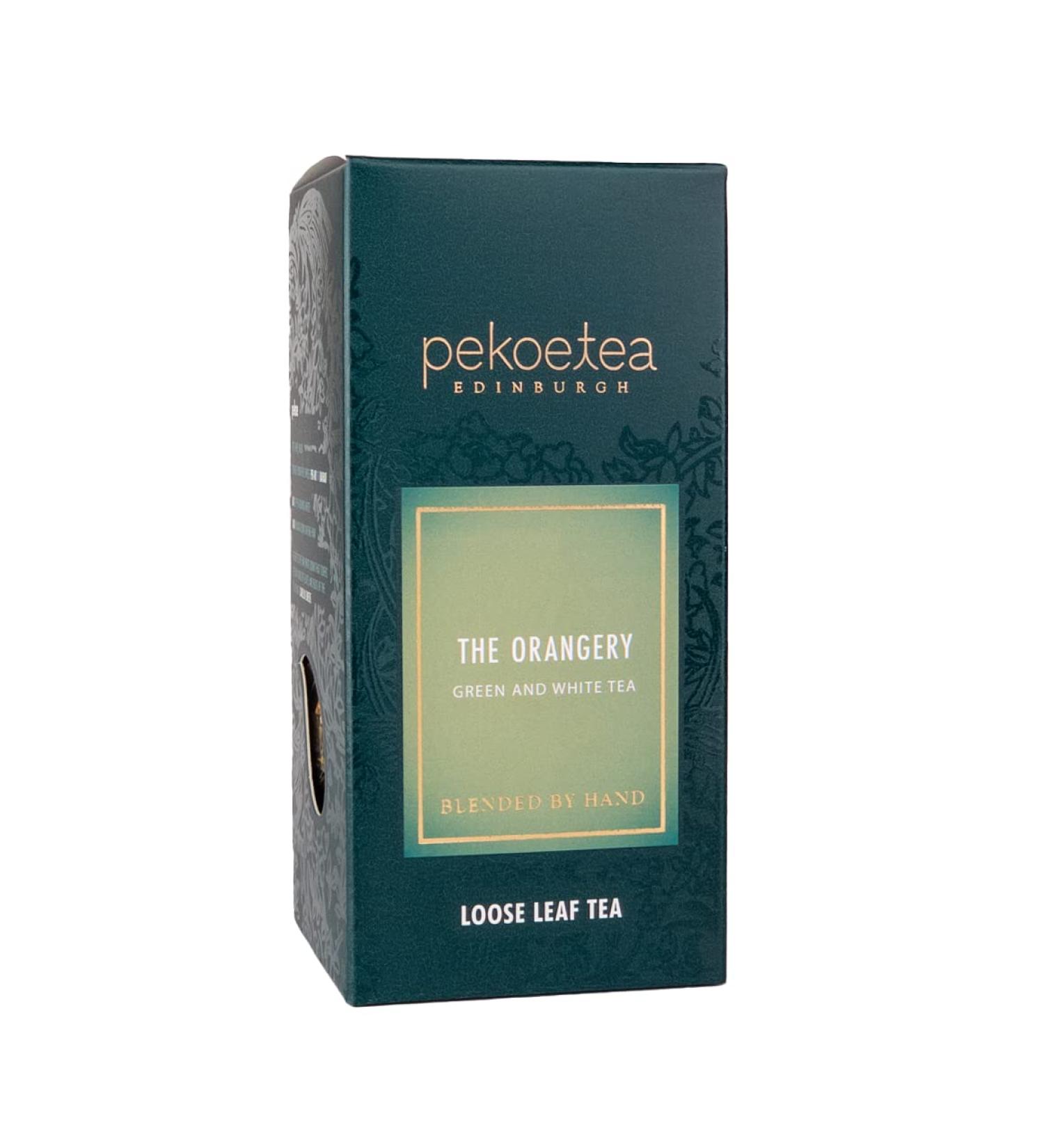 PekoeTea Edinburgh The Orangery Tea - Chinese White & Green Tea with Orange Luxury Signature Blend 40g Loose Leaf Box - Buy Online on GoSupps.com