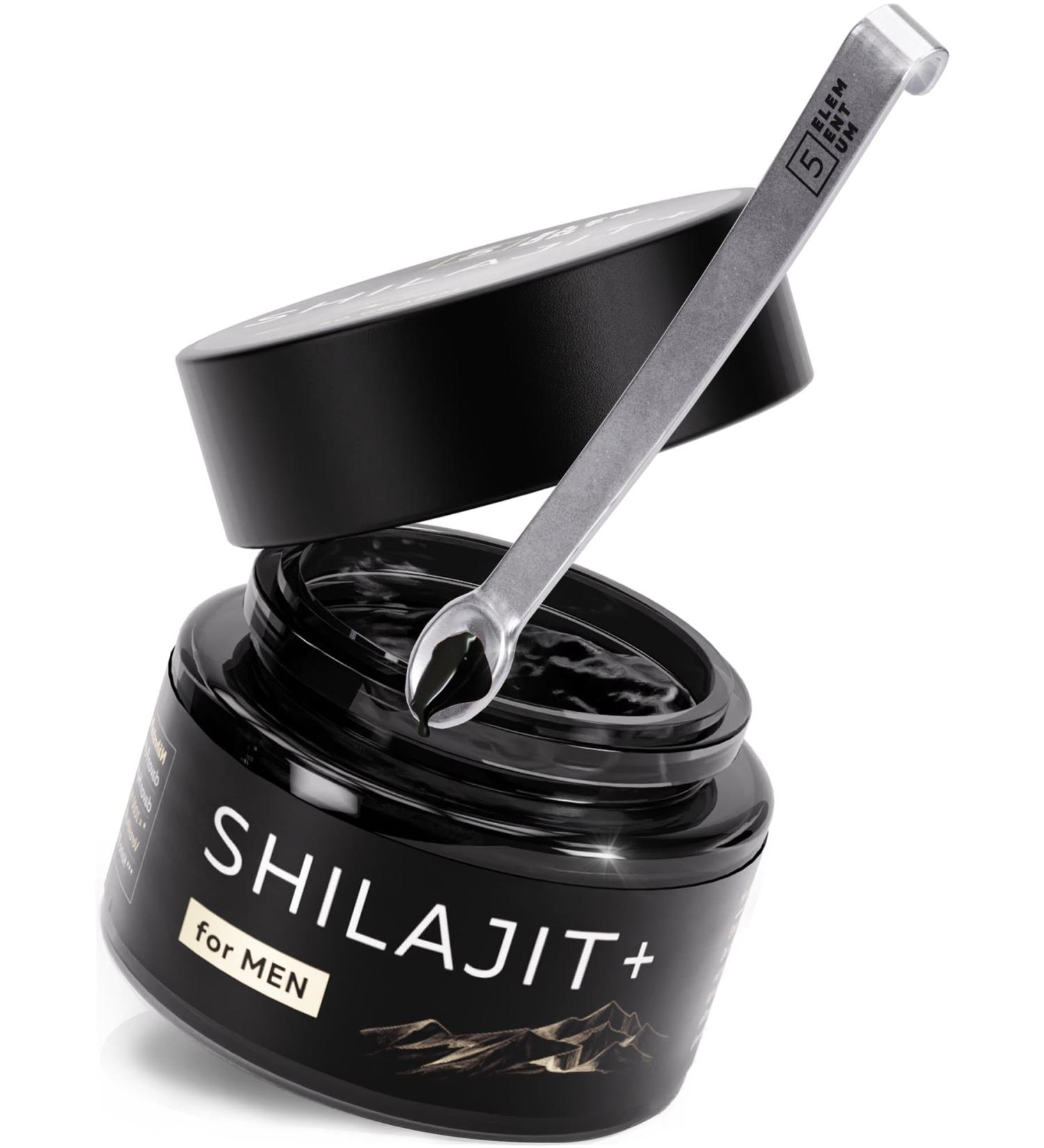 5 elementum Shilajit Pure Himalaya Bio 50 g original resin with 82 fulvic acid and 87 minerals natural Mumijo high dosage dark glass jar + measuring spoon 500 mg Shilajit Pure Organic - Buy Online on GoSupps.com
