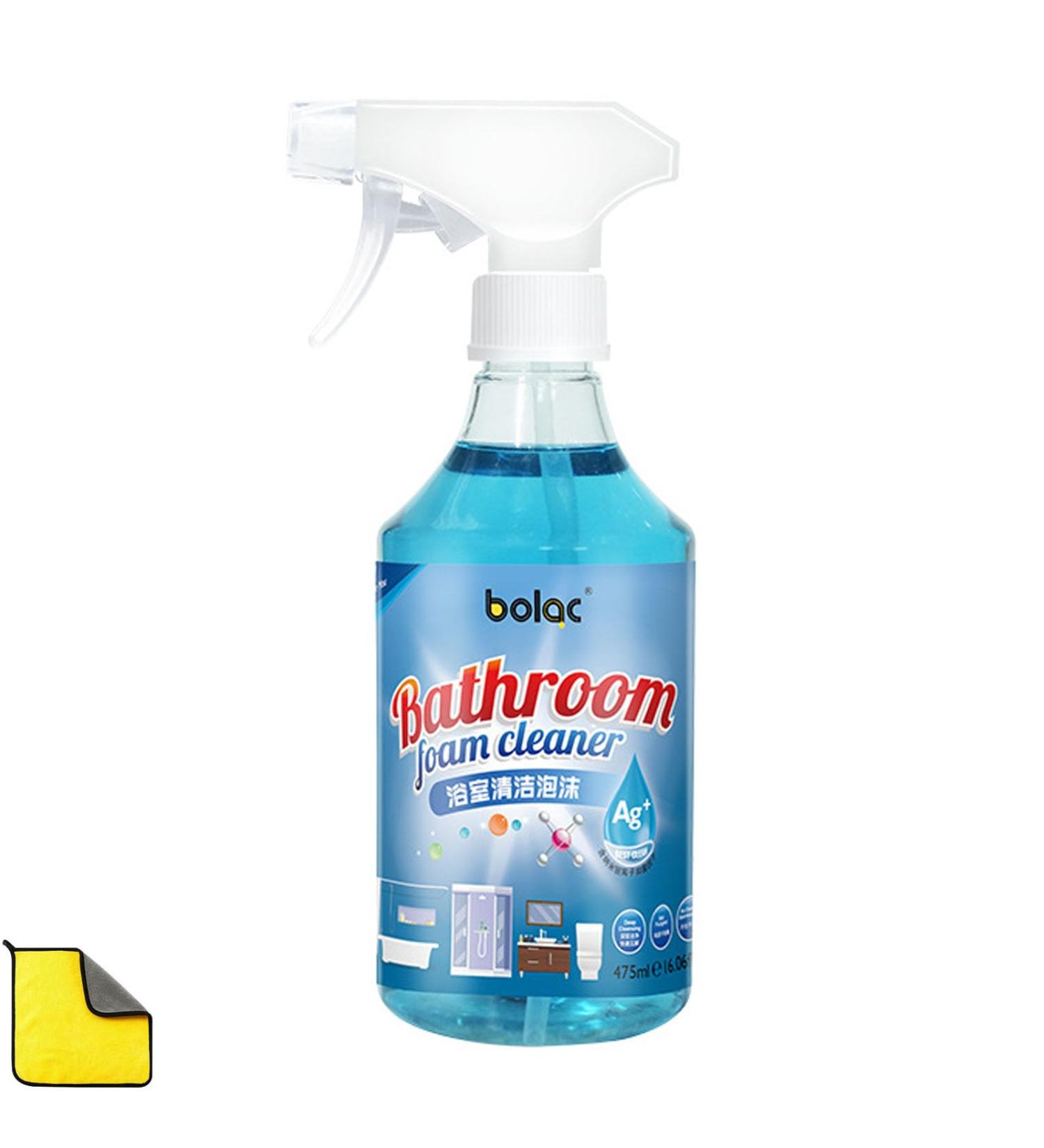 Bolac Bathroom Foam Cleaner Bolac Bathroom Cleaner All-purpose Rinse-free Cleaning Spray (1pc) - Buy Online on GoSupps.com