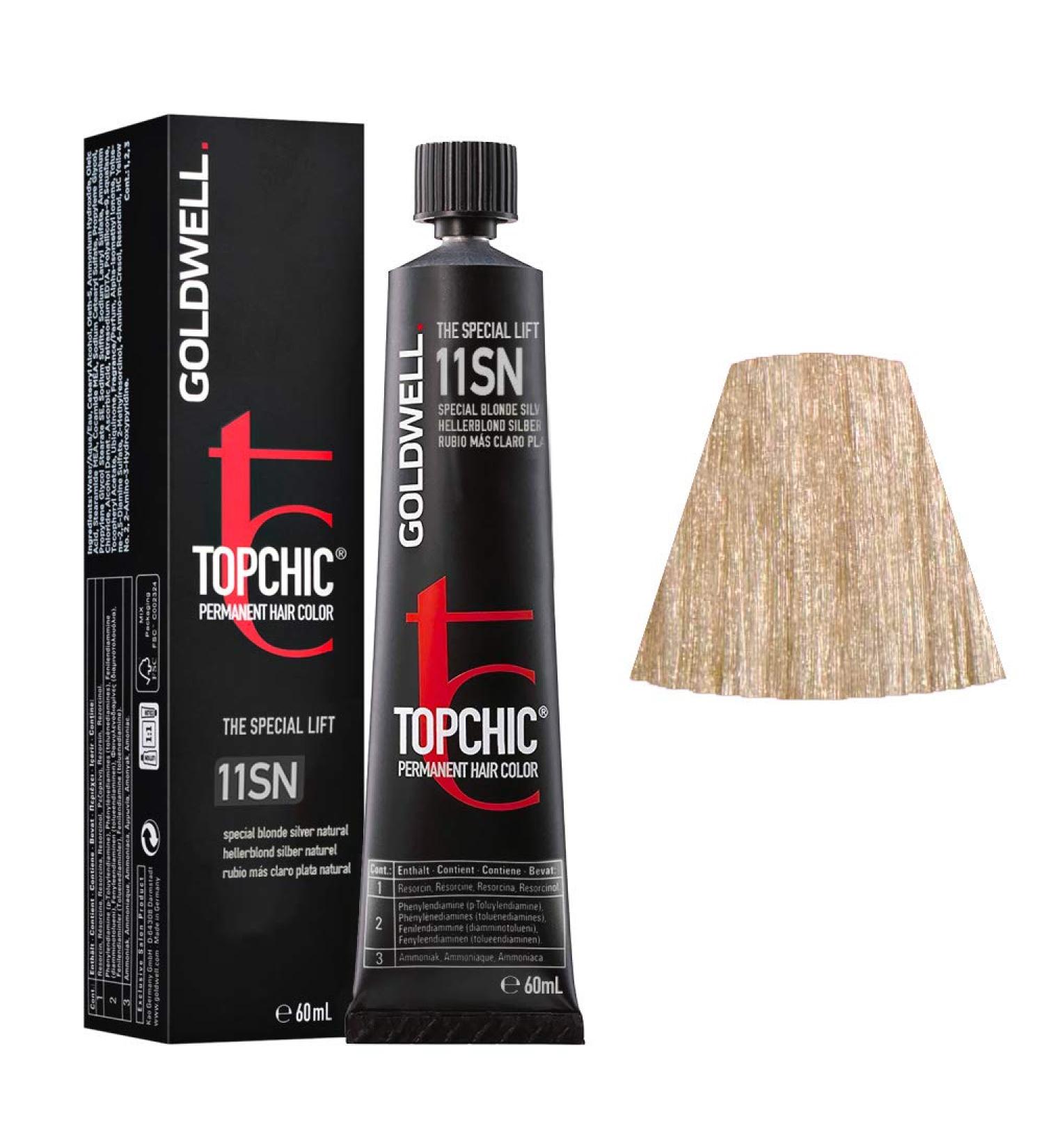 Goldwell Topchic hair color silver natural 11SN 1 pack (1 x 60 ml) 11SN silver natural 60 ml (1 pack)