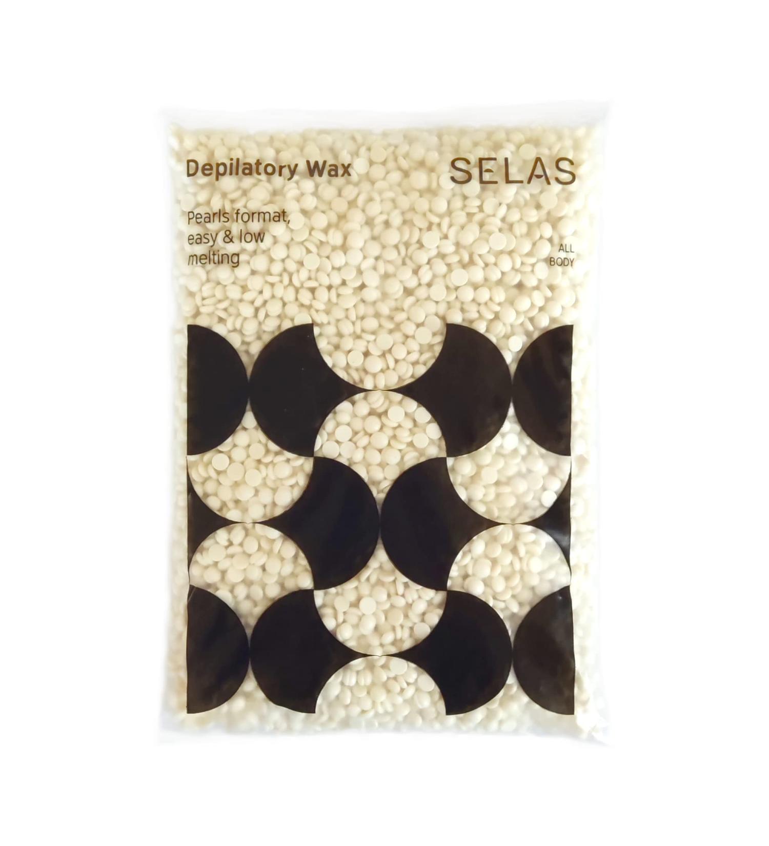 Depilatory Wax Pearls 800g - Bandless Waxing | SELAS | Rosehip Ivory Natural Options - Buy Online on GoSupps.com