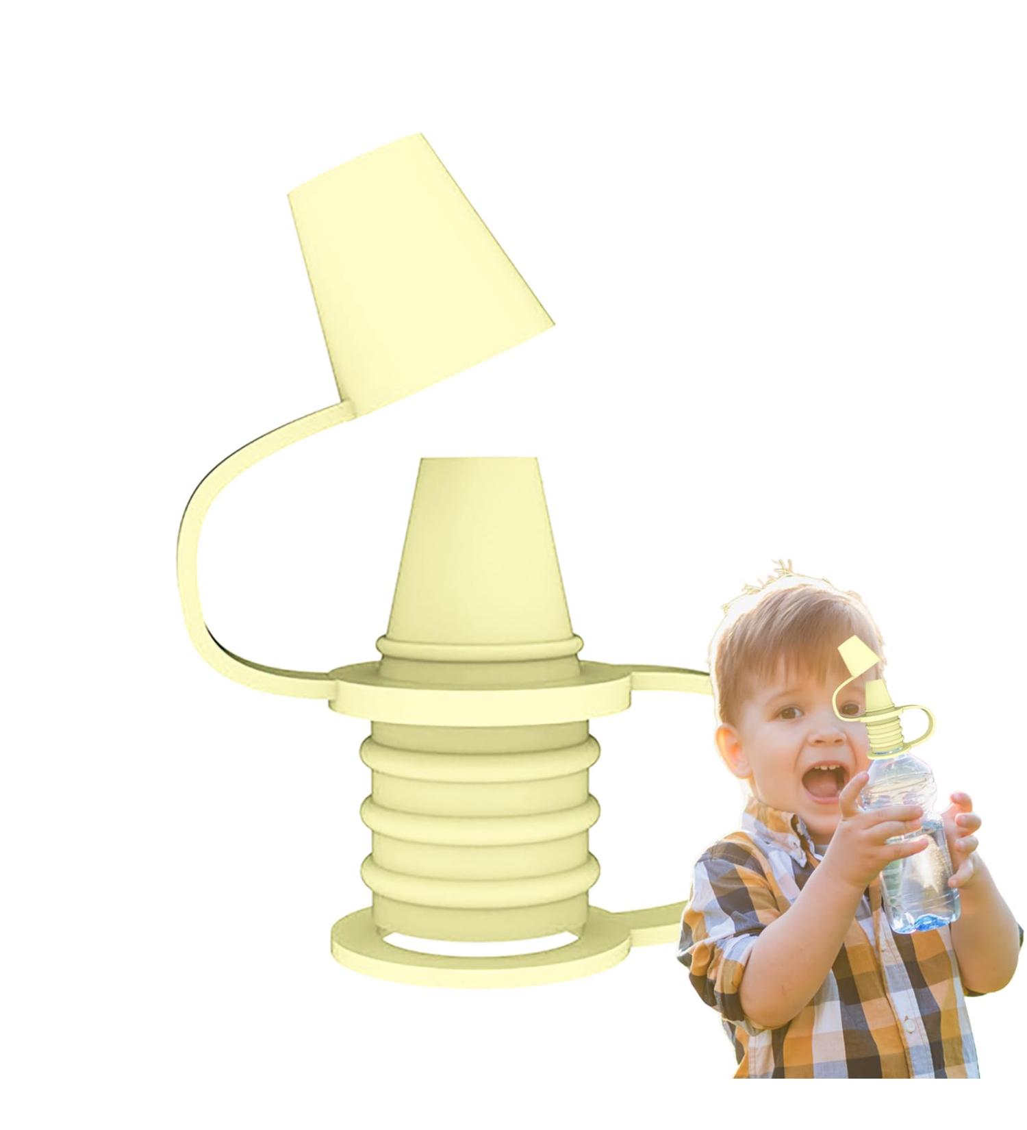 Eastuy Silicone Leak-Proof Bottles | Food Solution | Scratch-Free Design | Replacement Adapters for Kids | Creamy Yellow - Buy Online on GoSupps.com