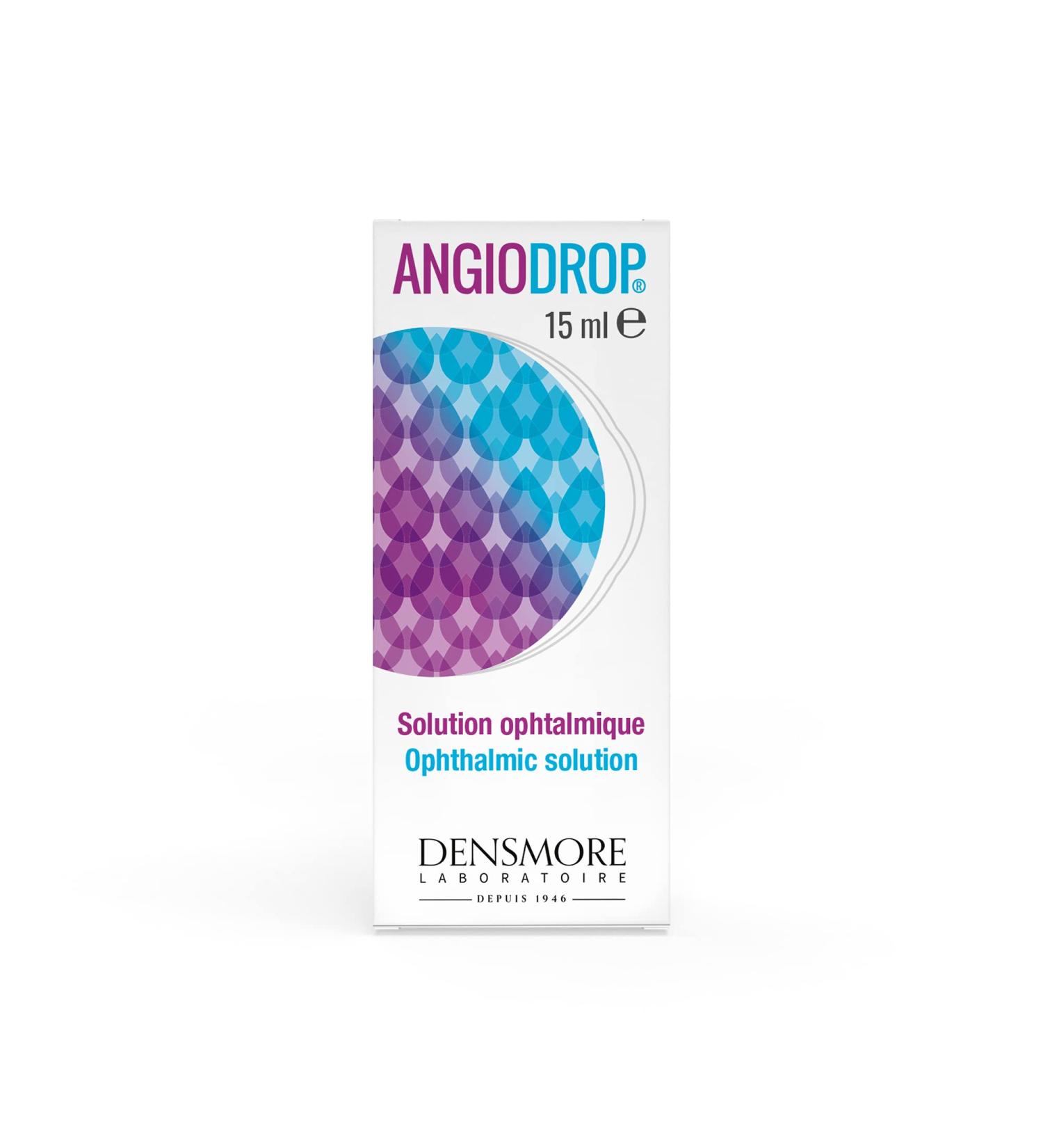 Densmore - Angiodrop - Solution Ophtalmique S cheresse et Fatigue Oculaire - Acide Hyaluronique Camomille Mauve - Plusieurs utilisations par jour possible - Flacon 15 ml - Fabriqu en Europe - Buy Online on GoSupps.com