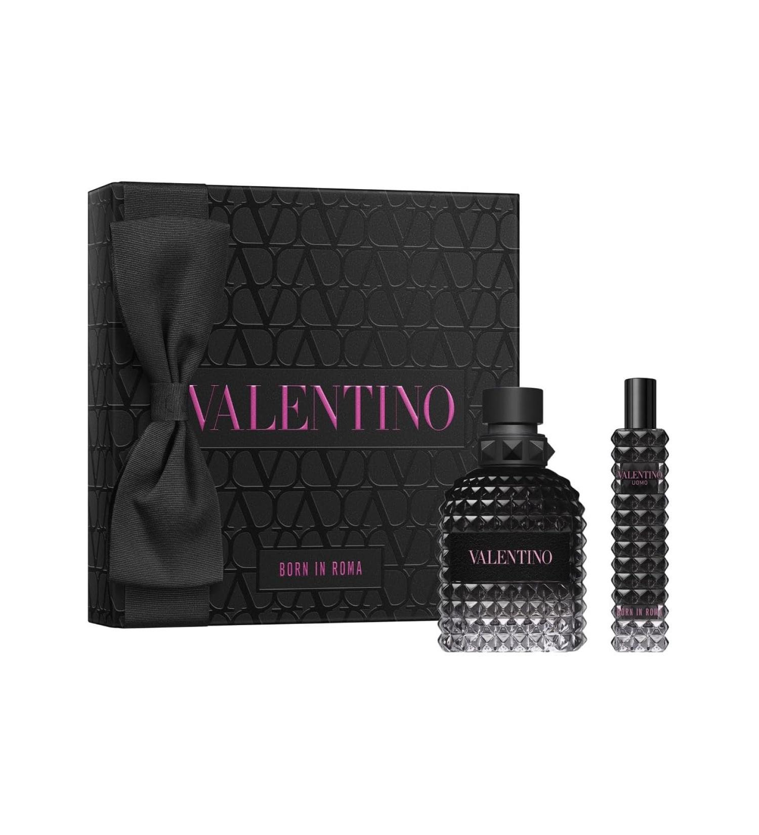 Valentino Born in Roma Uomo EDT Gift Set (Eau de Toilette Spray 1.7 fl. oz + Travel Spray 0.5 fl. oz)