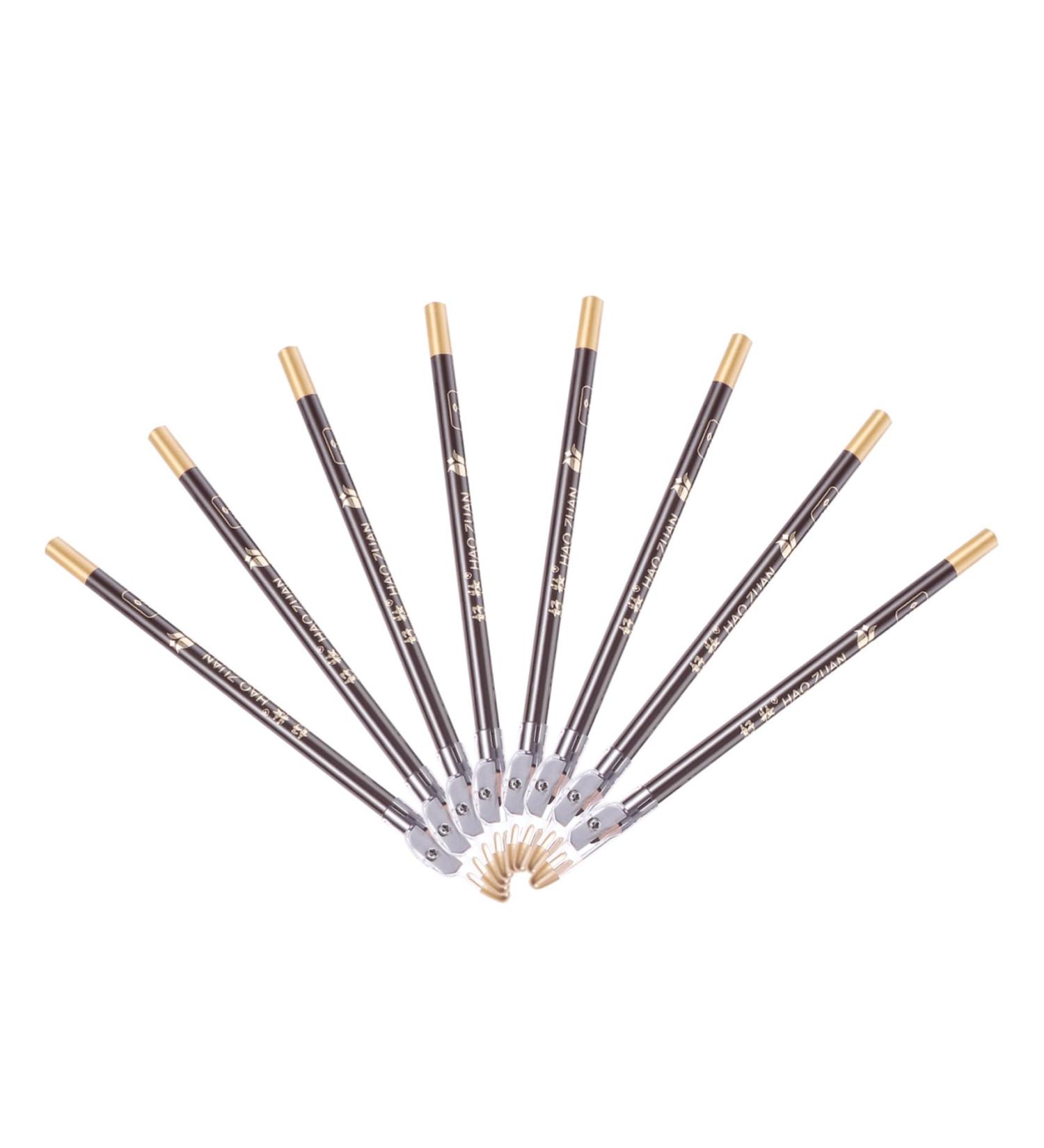 AUTSUPPL 8pcs Wooden Makeup Pencils Sharpener Eyebrow Pencil Eyeliner Pencil 1 count (Pack of 1) Coffee - Buy Online on GoSupps.com
