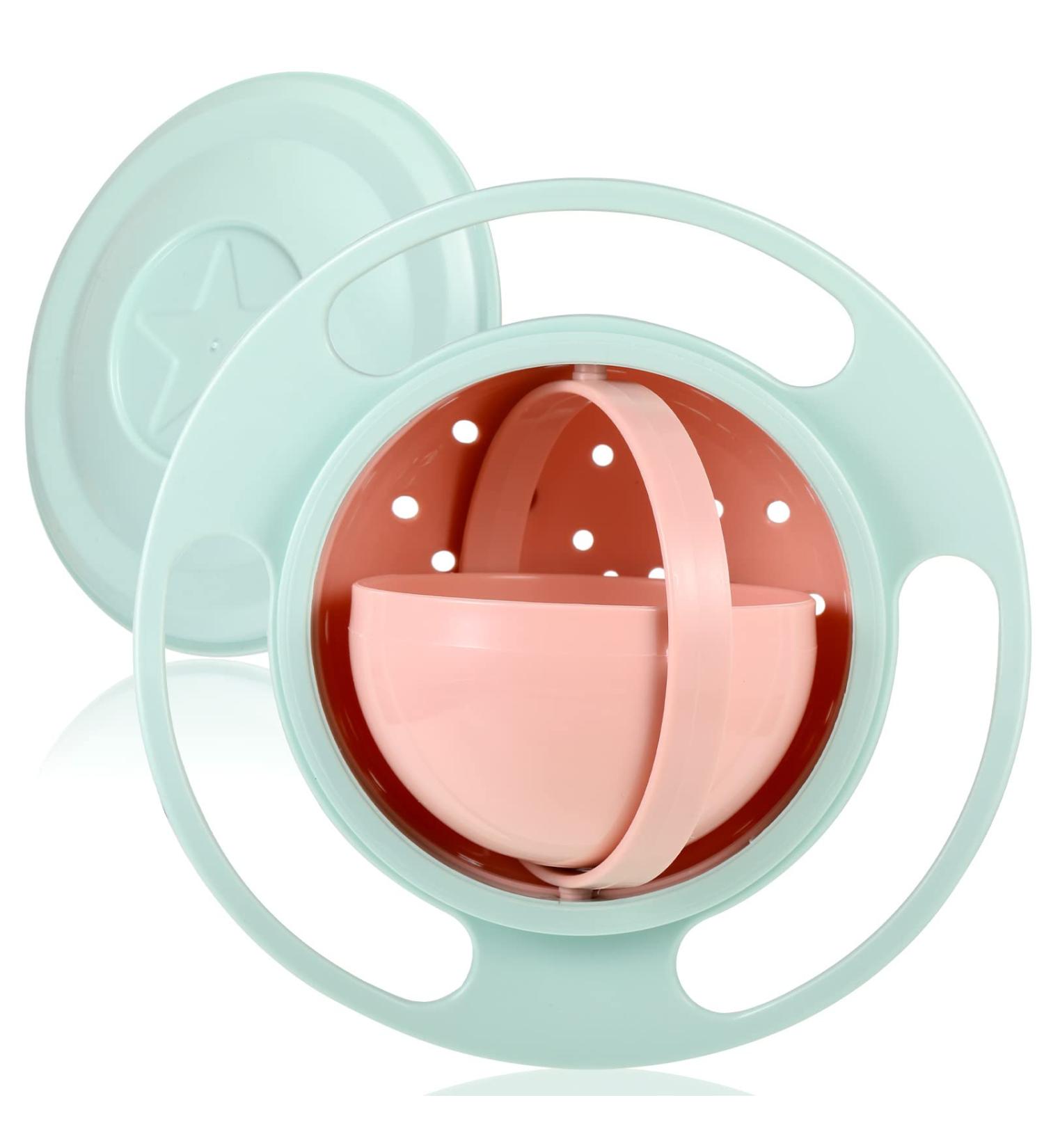 Baby Universal Gyro Bowl - Non Spill Feeding Bowl for Toddler | 360 Rotation Kids Bowl (1Pcs Light Green) - Buy Online on GoSupps.com
