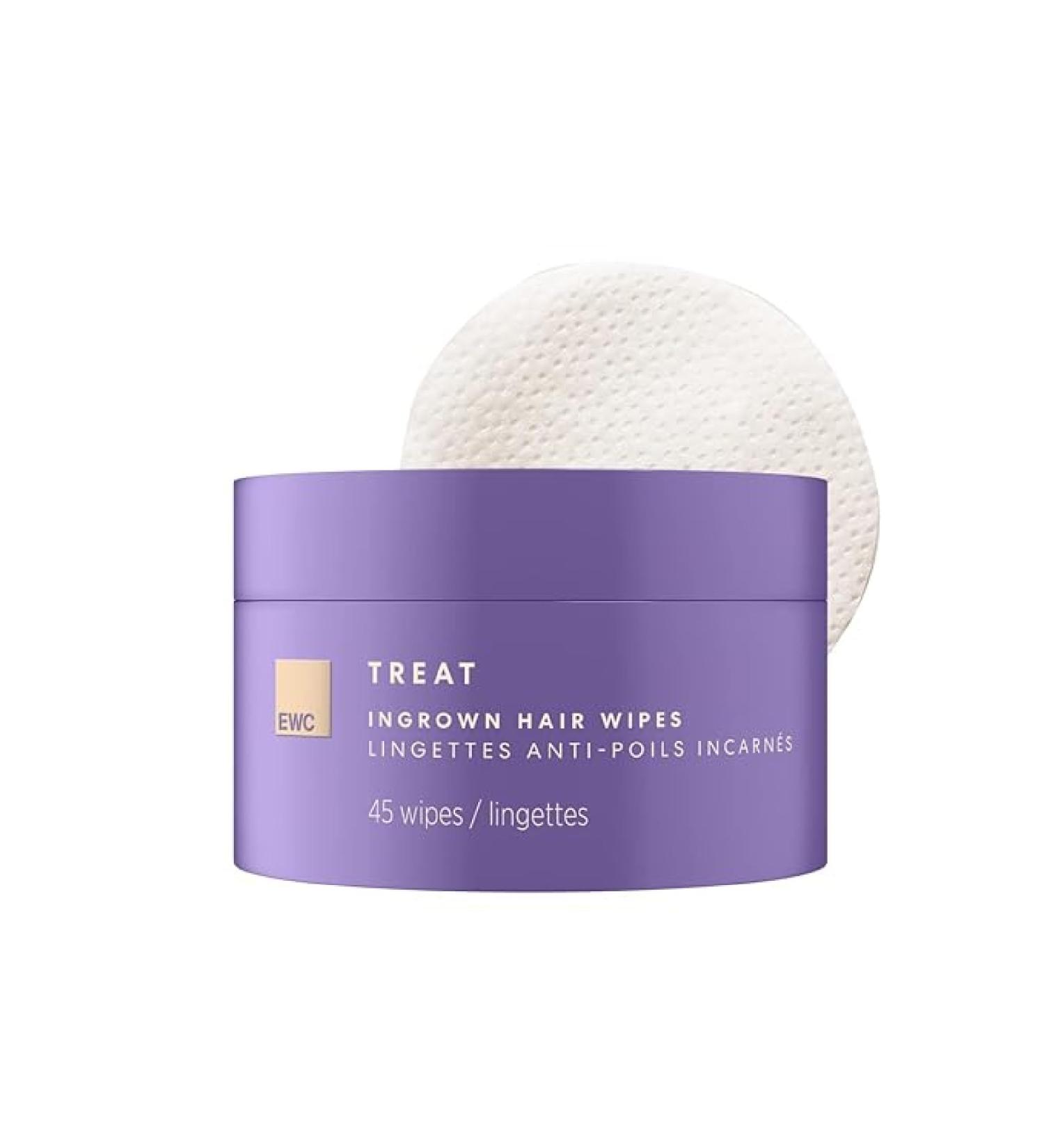 European Wax Center Ingrown Hair Wipes - AHA & BHA Exfoliating Skin Care for Bikini Area Razor Bumps & Ingrown Hairs - 45 Moisturizing Wipes for Men & Women - Buy Online on GoSupps.com