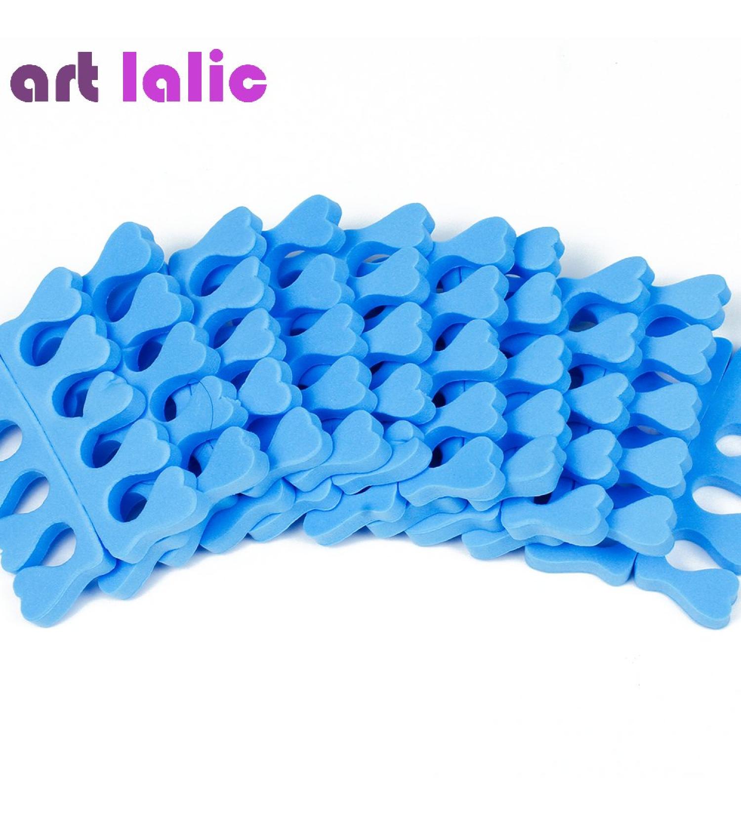 Artlalic toe separator made of soft EVA foam sponge foot UV gel tool salon nail polish manicure pedicure nail art 20 pieces (10 pairs)