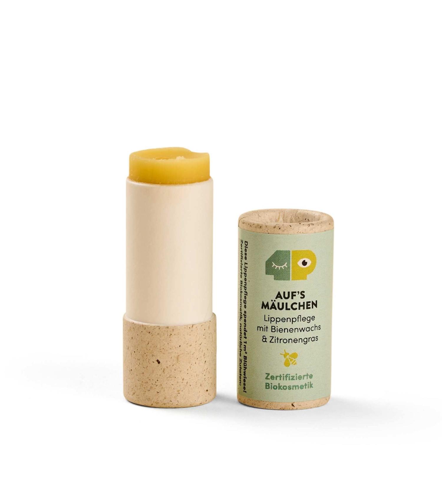4PEOPLEWHOCARE BIO Lip Balm - Organic Beeswax Lip Care Stick with Lemongrass - Sustainable Solution for Dry Cracked Lips - Natural Cosmetics - Buy Online on GoSupps.com