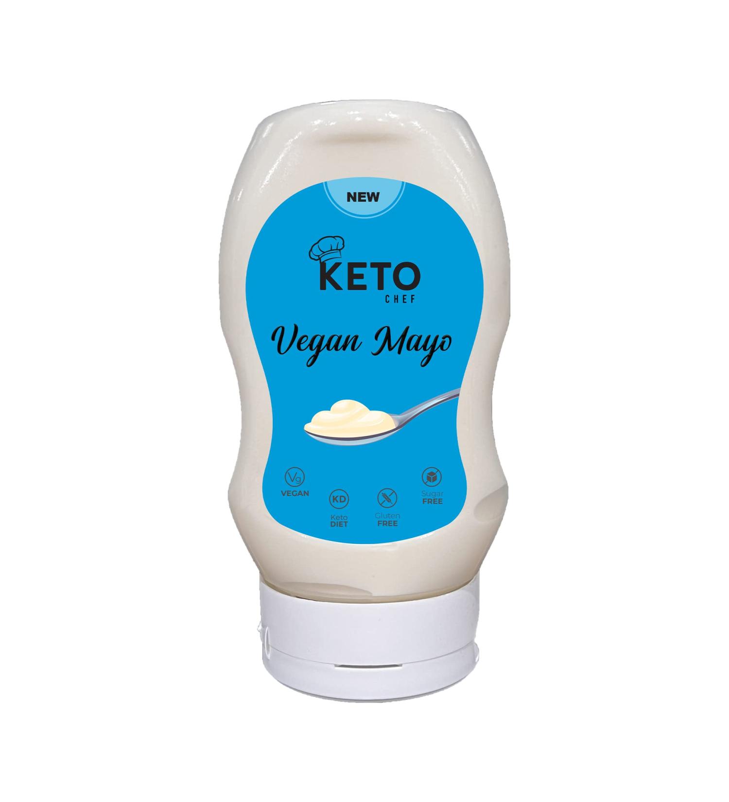 Keto Chef Vegan Mayo Sauce - Sugar & Gluten Free Suitable for Vegans Free from Artificial Flavourings Sauce with Sweetener | Keto Diet Sauce (Pack of 4) Vegan Mayo Pack of 4 - Buy Online on GoSupps.com