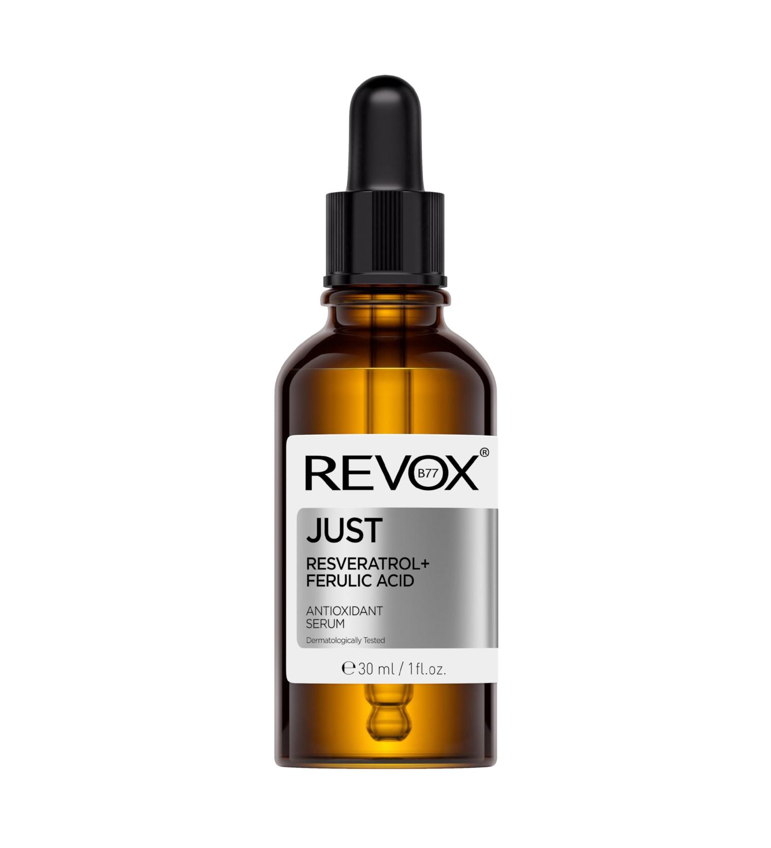 REVOX B77 Only Resveratrol + Ferulic Acid 30 ml Serum With Resveratrol + Ferulic Acid Antioxidant For Face Protects Skin Reduces Dark Spots And Wrinkles - Buy Online on GoSupps.com
