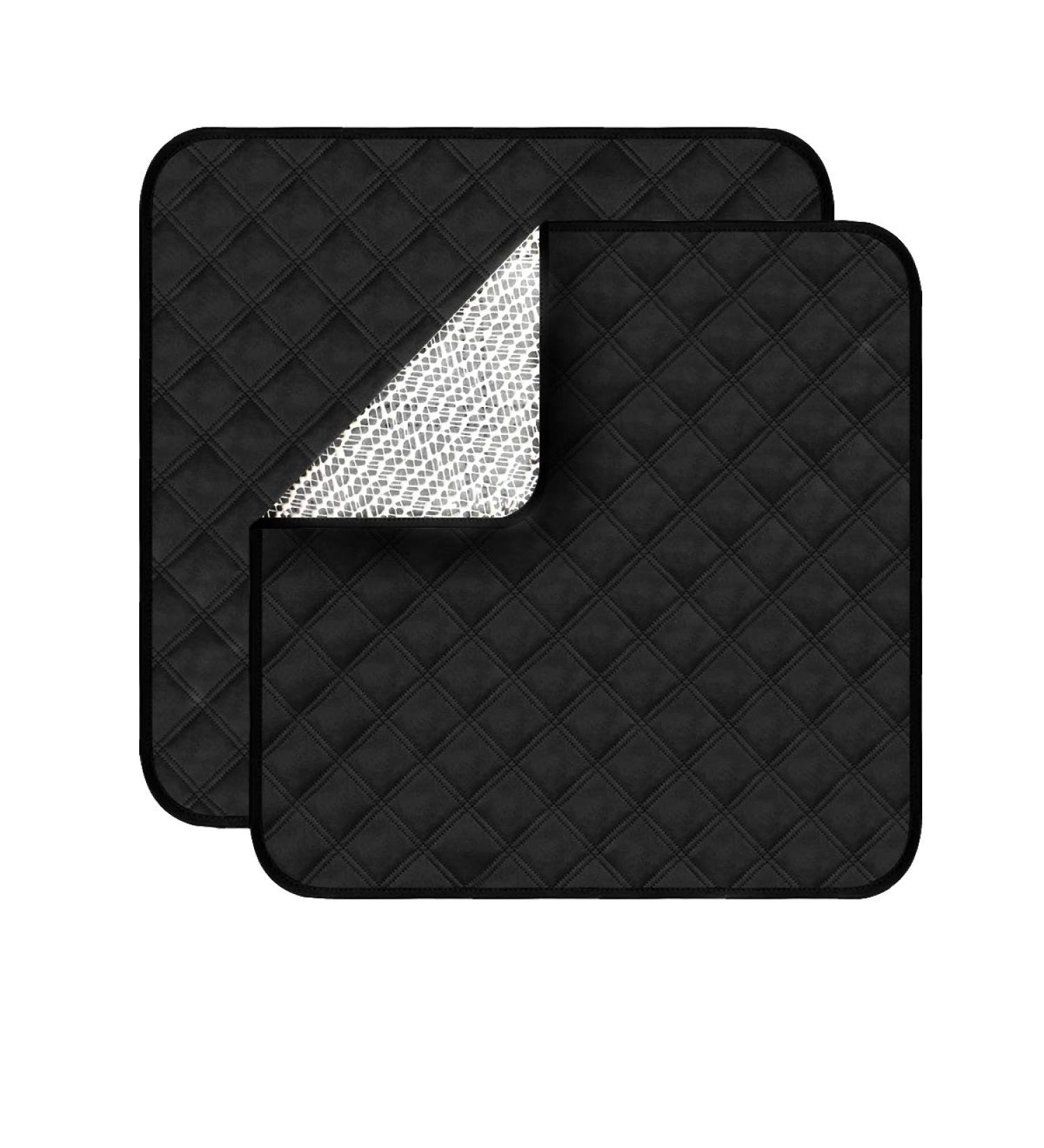 Absorbent Washable Incontinence Chair Pad 2Pcs Non-Slip Waterproof Seat Protector Pads for Incontinence for Senior Children 22"X21" (Black) - Buy Online on GoSupps.com