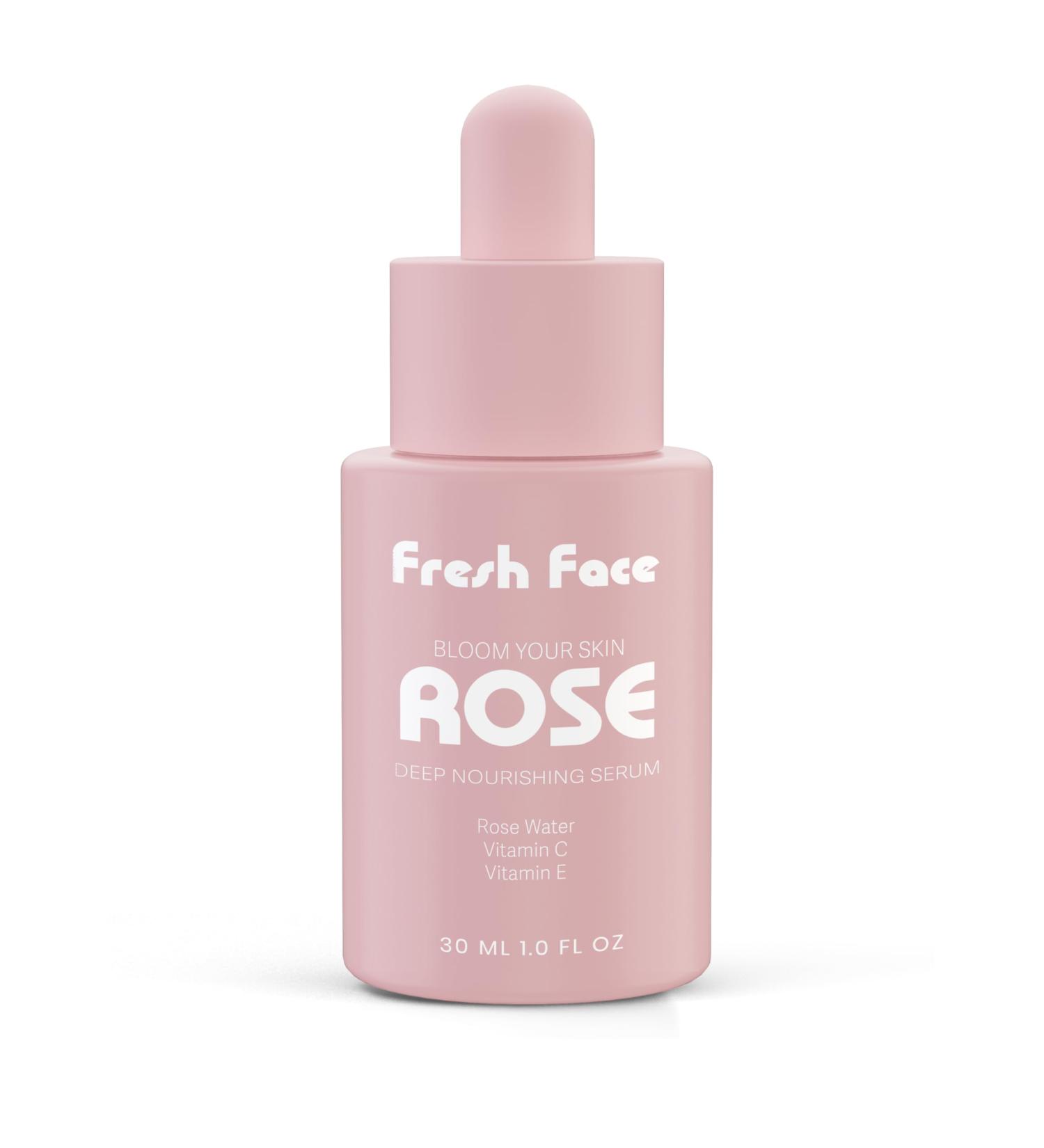 Face Fresh Vitamin C & E Serum with Rose Water | Hydrating & pH Balancing for Bright Moisturized Acne-Prone Skin 1oz/30ml - Buy Online on GoSupps.com
