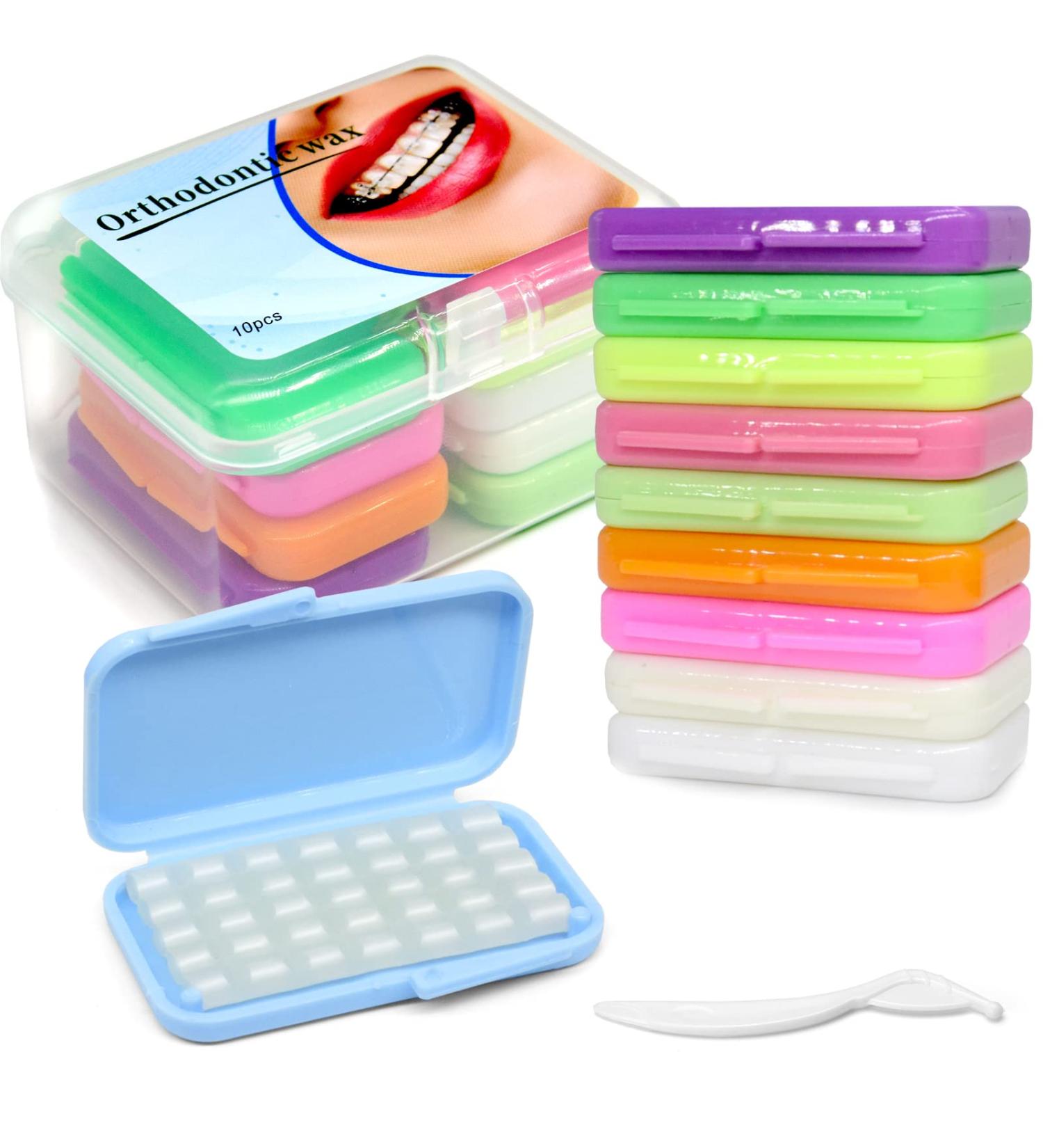 Orthodontic Braces Wax Strips - 10 Boxes | Dental Wax for Teeth Relief and Comfort - Buy Online on GoSupps.com