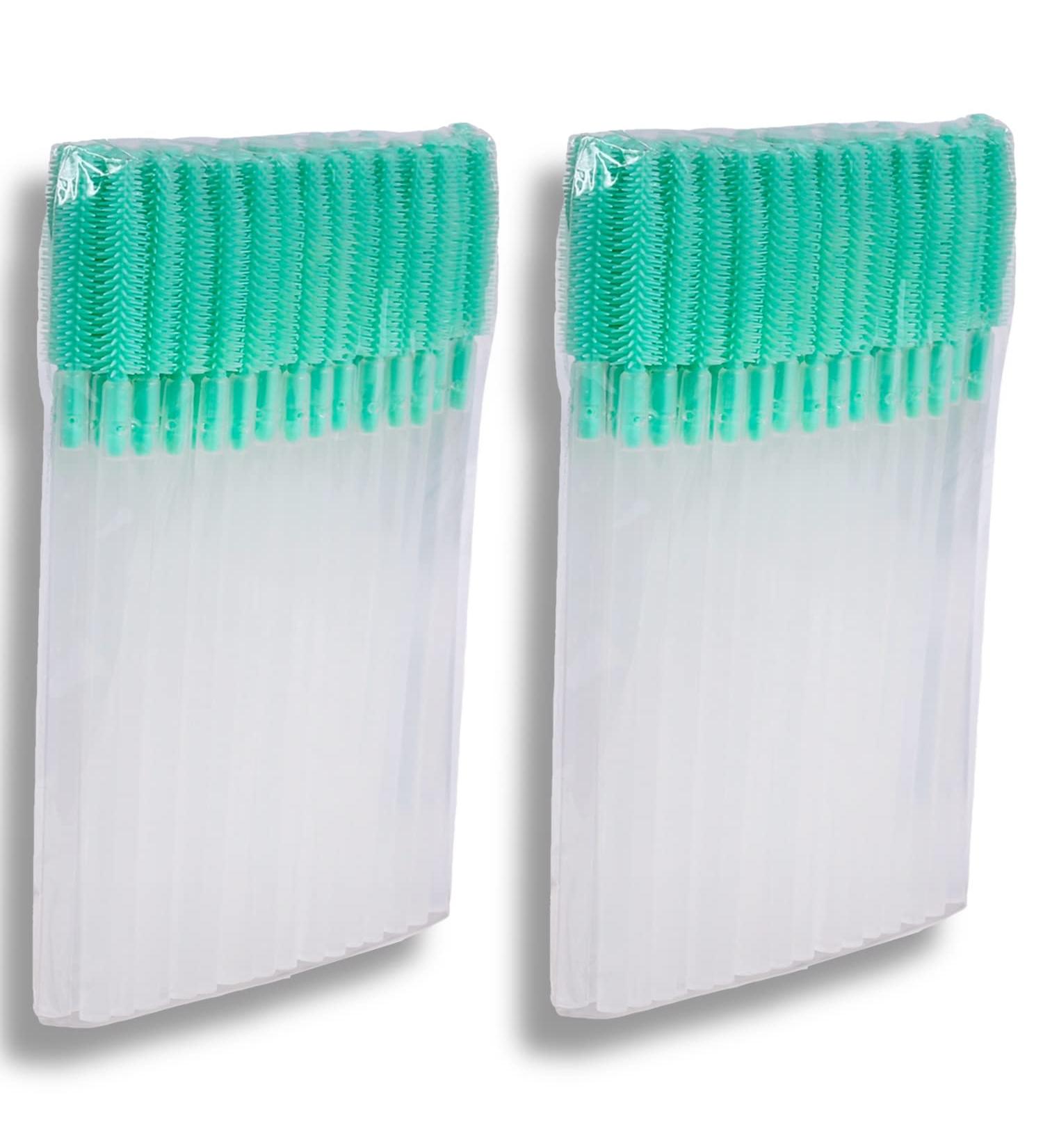 P-Beauty Cosmetic Accessories | Eyelash Extensions & Brushes | Bulk Green/Transparent 100+ Pieces - Buy Online on GoSupps.com