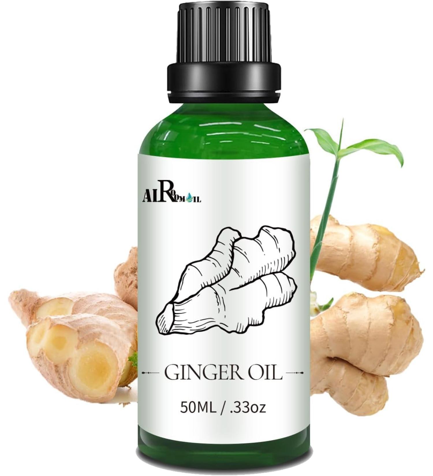 Ginger Essential Oil Ginger Oil Pure Ginger Oil Massage Ginger Root Oil for Skin Massage Hair- 50ml