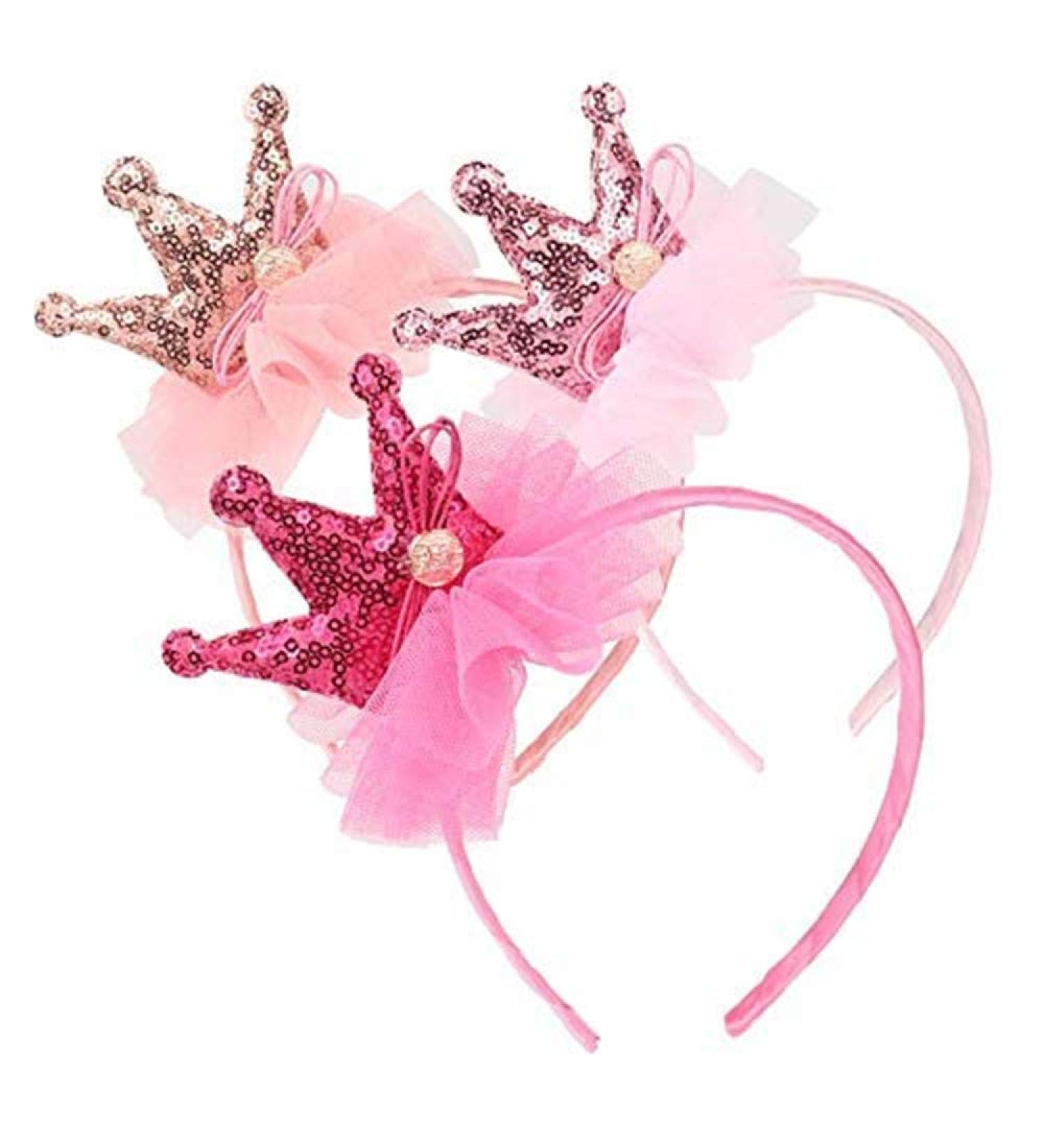 Buy BJ-SHOP Girls Crown Tiara Set - Sparkling Princess Hairband Headband (3 Pieces) for Perfect Dress-Up & Parties - Buy Online on GoSupps.com