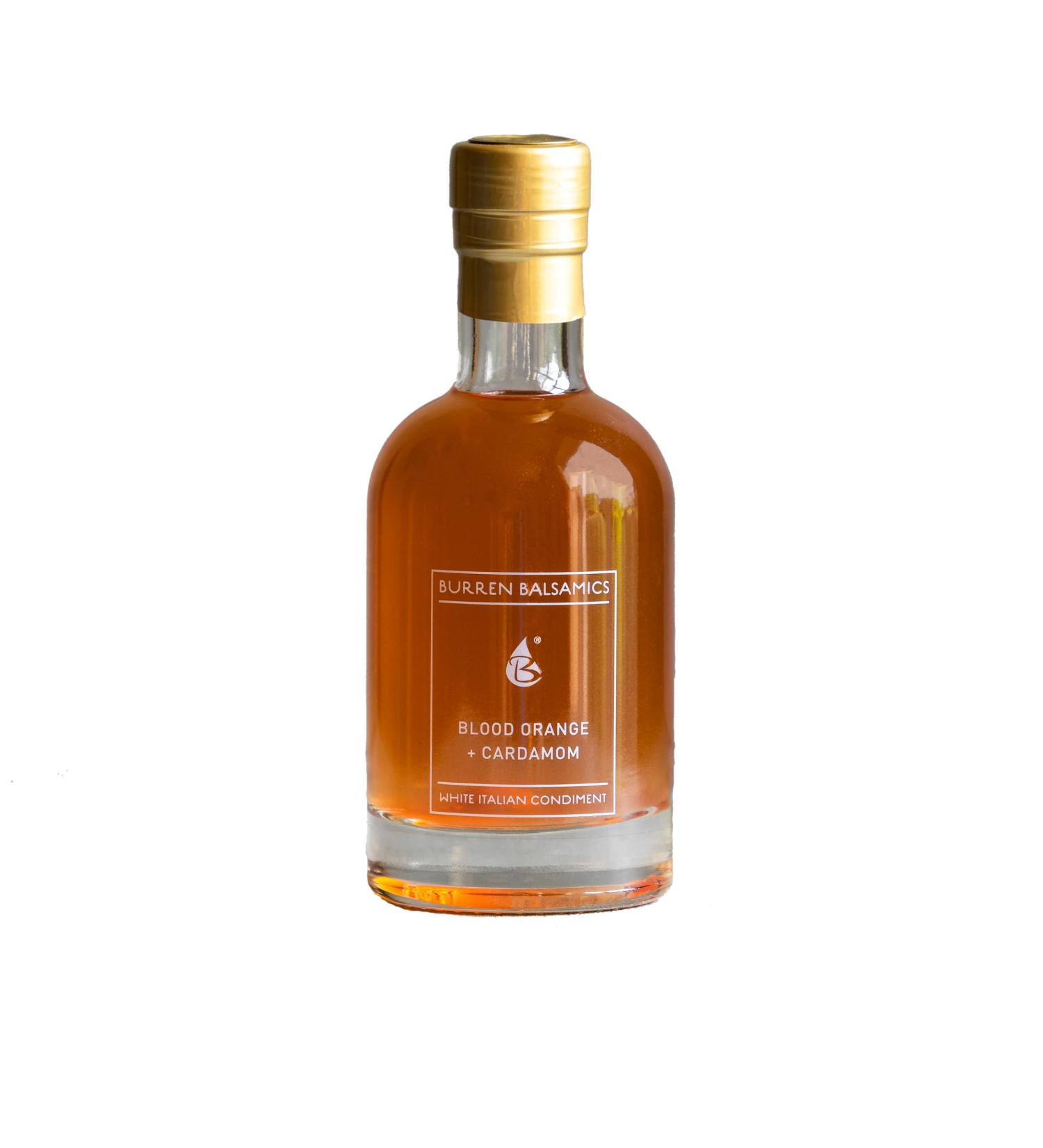 Burren Balsamics Blood Orange and Cardamom Infused White Balsamic Vinegar - 200ml - Buy Online on GoSupps.com