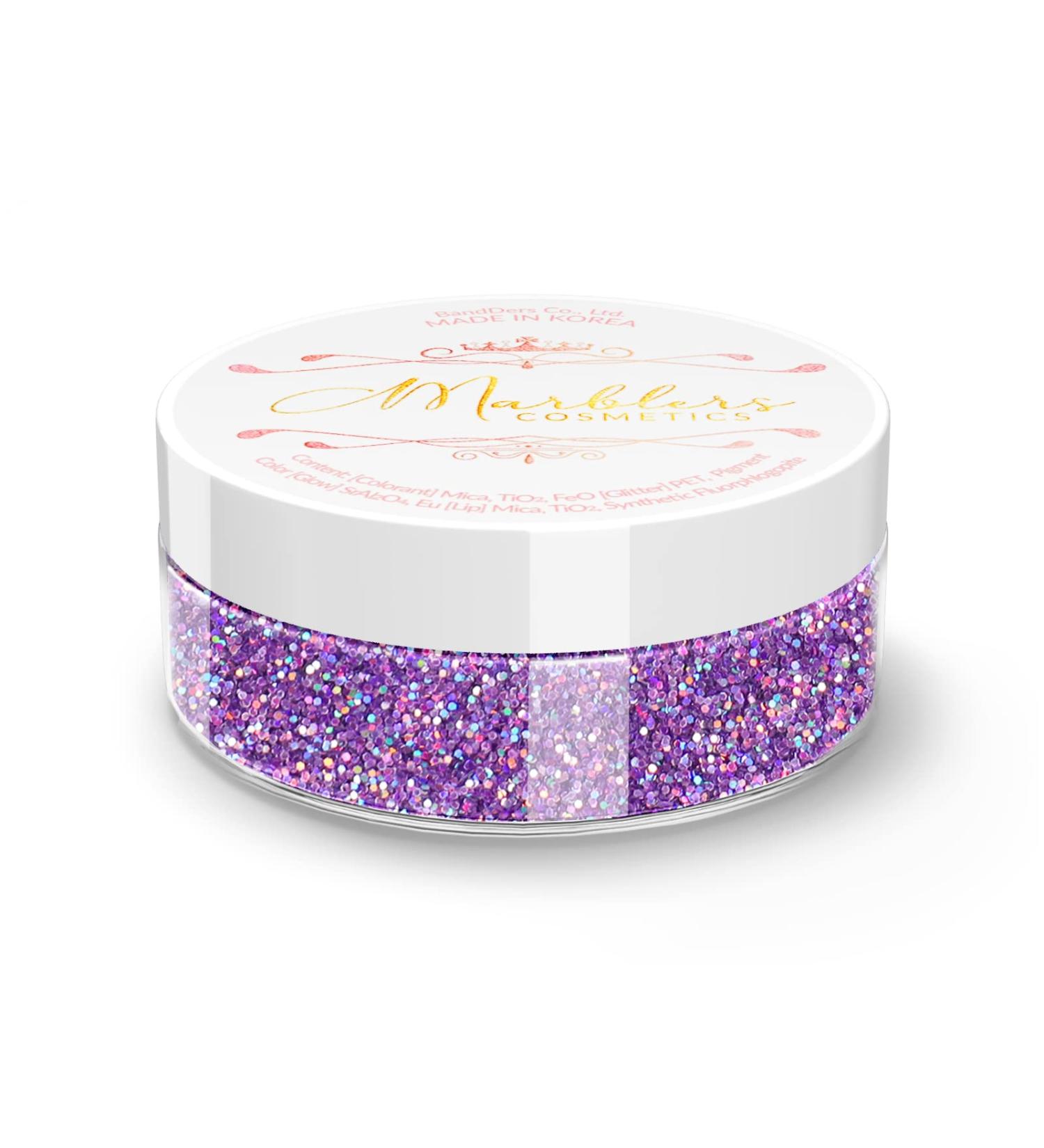 MARBLERS Fine Holographic Glitter 5g - Purple Holo Vegan Makeup for Festival, Nail Art, and Body | Non-Toxic & Cruelty-Free - Buy Online on GoSupps.com