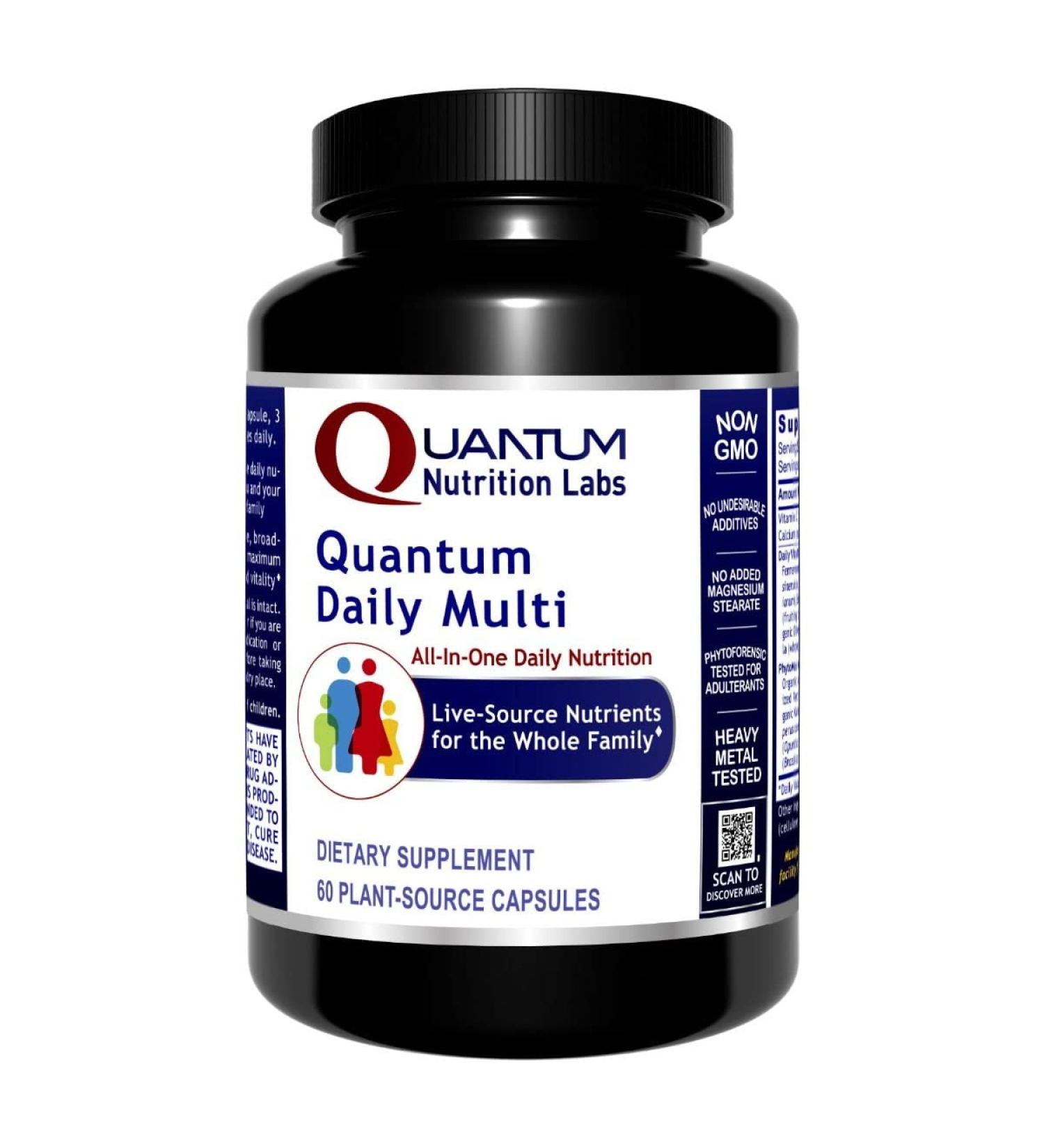 Quantum Daily Multi - All-in-One Multi-Nutrient Multivitamin for The Whole Family - 60 Vegetarian Capsules - Buy Online on GoSupps.com