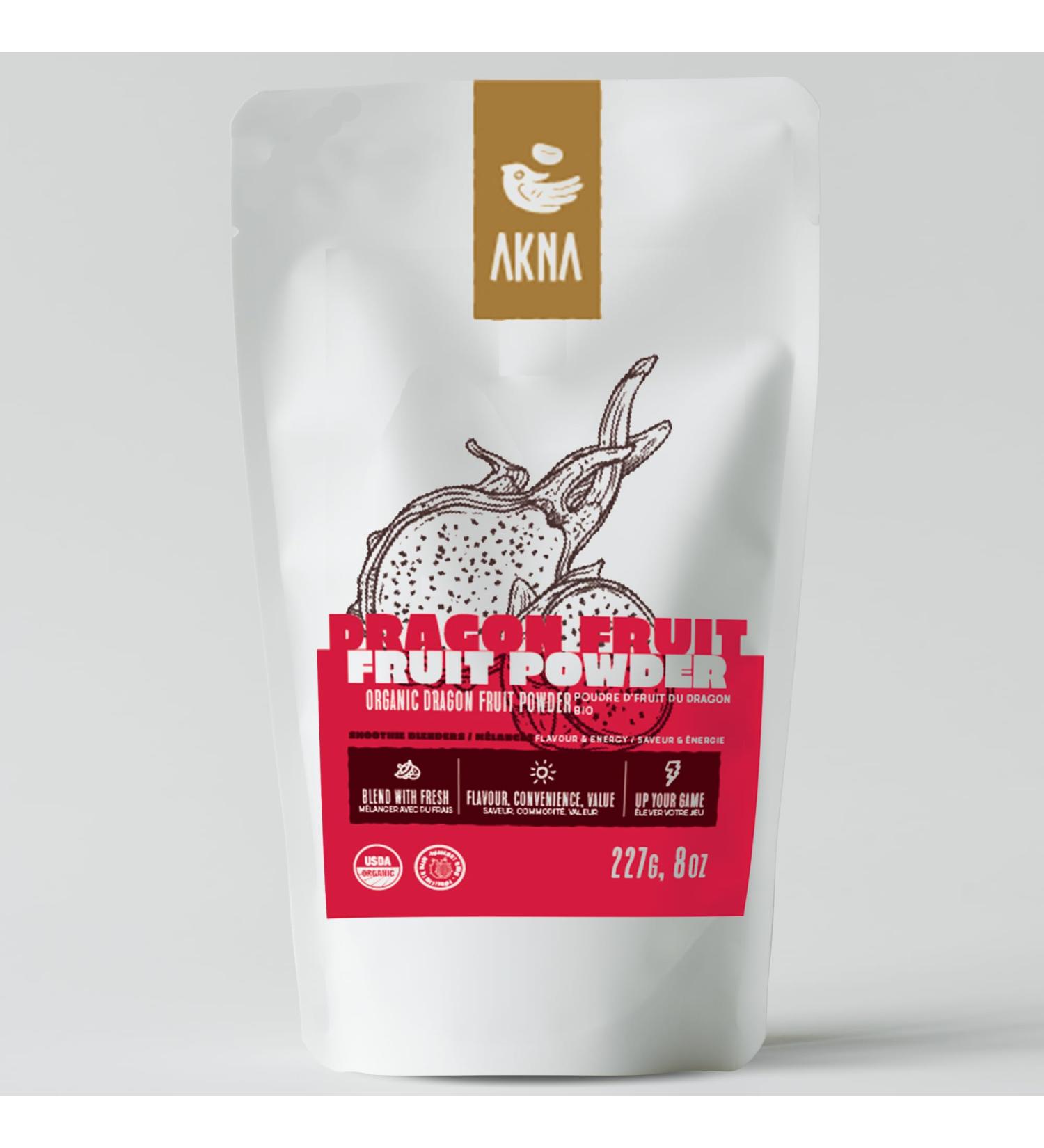 AKNA Organic Dragon Fruit Powder 227g Resealable Bag - Buy Online on GoSupps.com