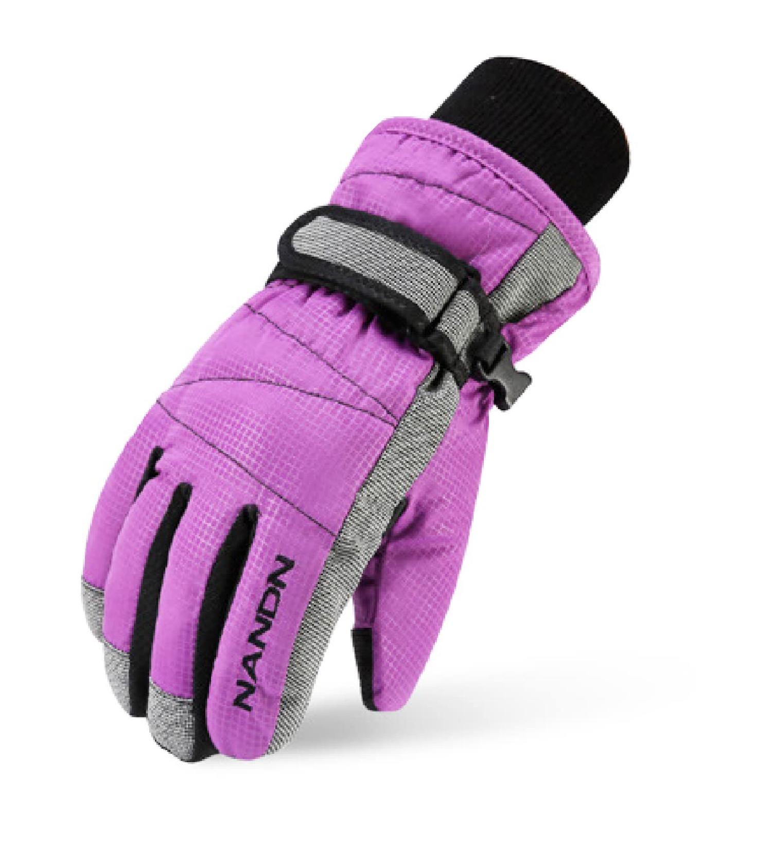TRIWONDER Children's Ski Gloves - Thermal Fleece Warm Winter Gloves for Boys & Girls A - Purple S (6-7 Years) - Buy Online on GoSupps.com