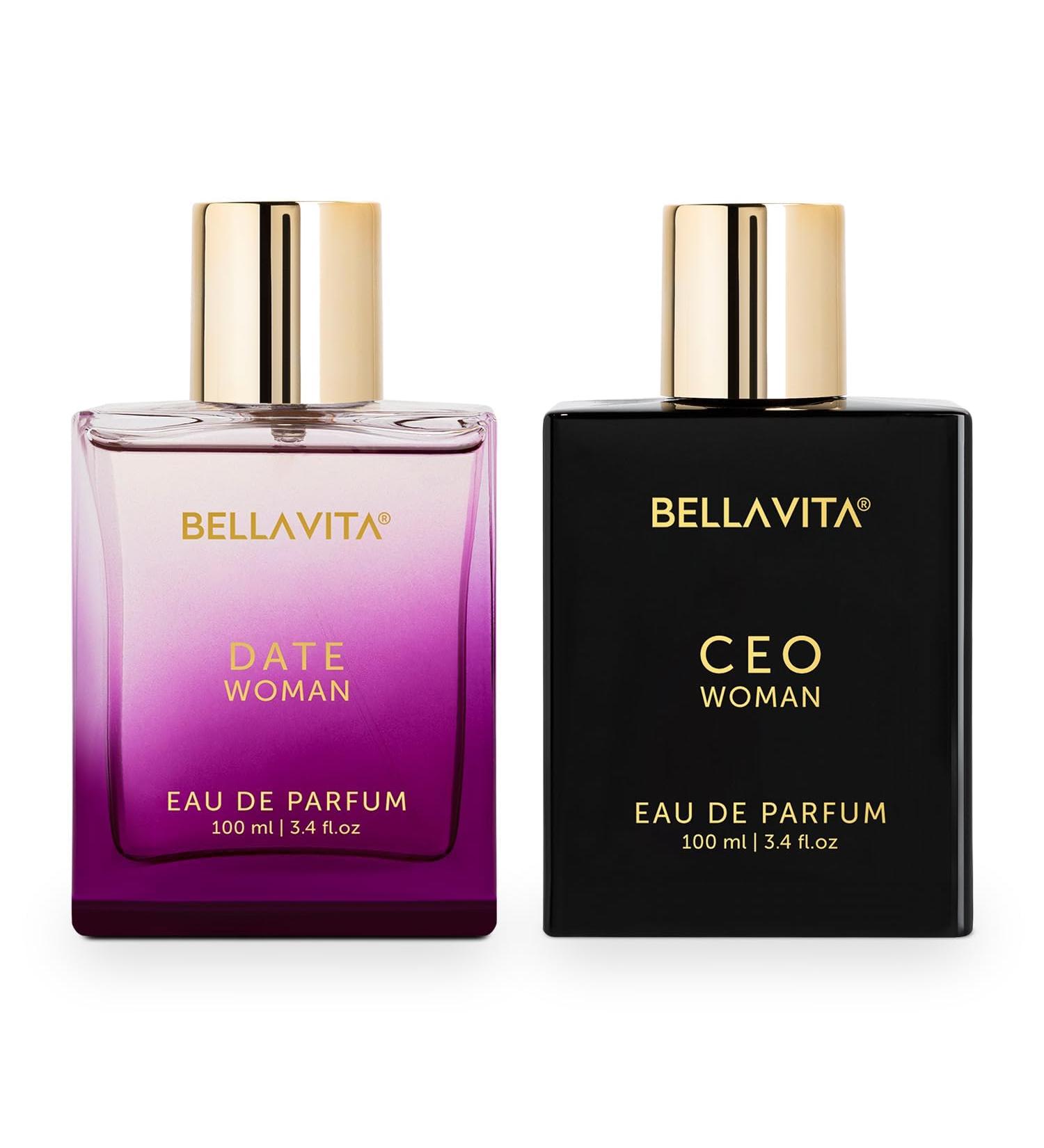 Bloom Beauty Bella Vita Luxury Women Woody Floral CEO & Date Edp Liquid Perfumes Combo Pack of 2 Premium Long Lasting Fragrance Scents 100 Ml Each - Buy Online on GoSupps.com