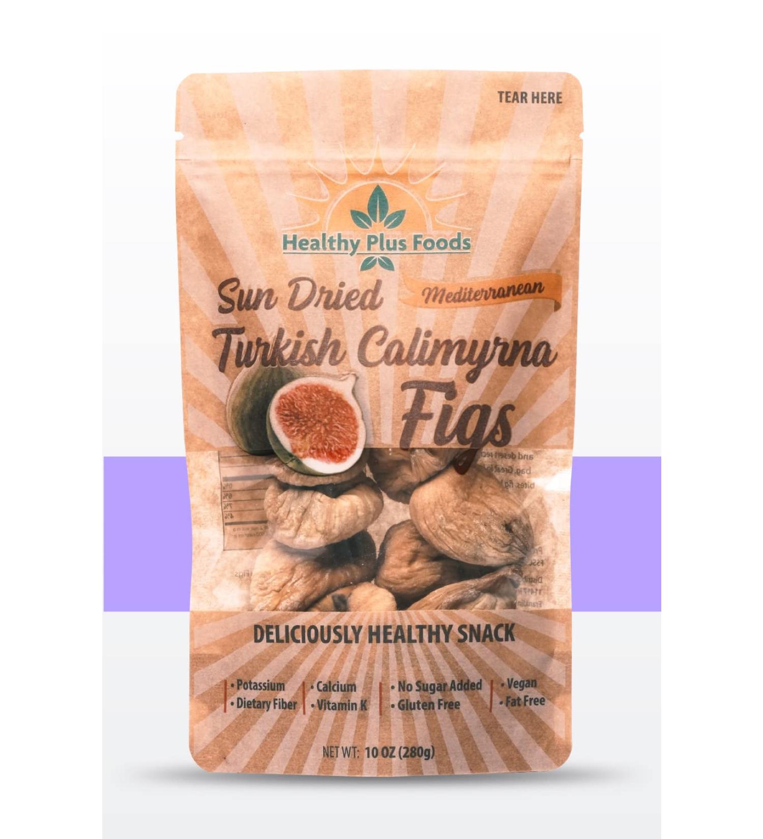 Healthy Plus Foods 10oz Sun Dried Figs - Resealable Bag, No Sugar Added - Buy Online on GoSupps.com