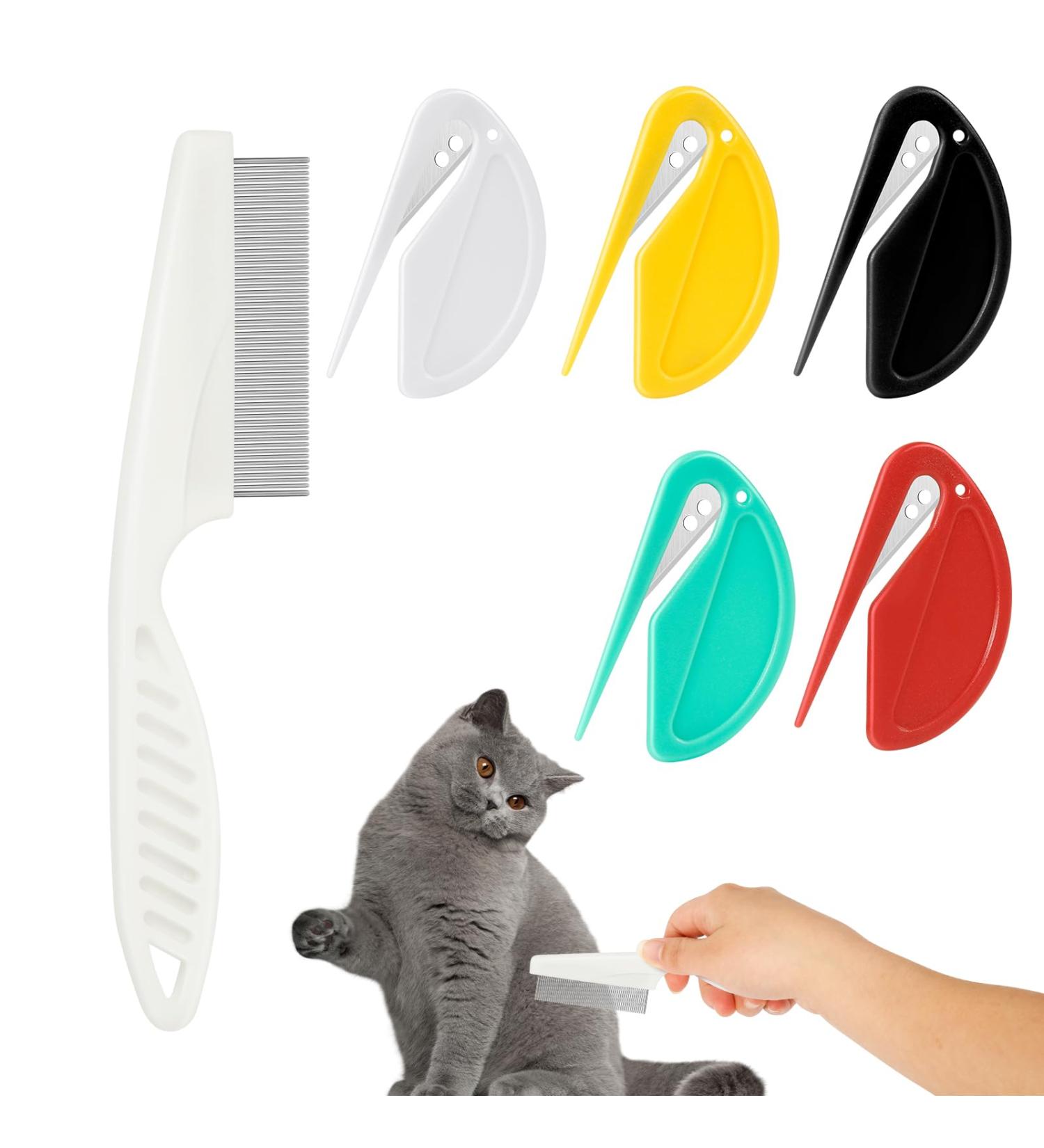Premium PET Knotting Comb & De-Filzer for Long-Haired Dogs & Cats | Steel Blade Knot Removal Tool - Buy Online on GoSupps.com