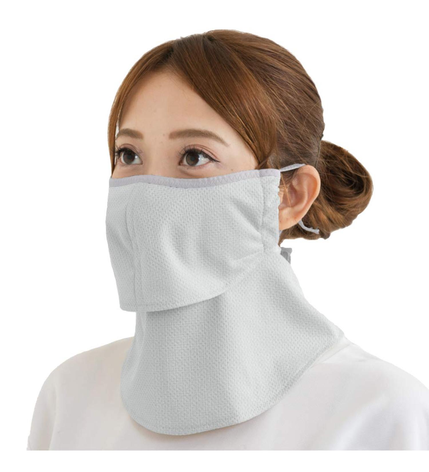 YAKeNU UV Cut Mask - Sun Protection for Face and Neck - SO-Cool 518 LightGray Normal - Buy Online on GoSupps.com