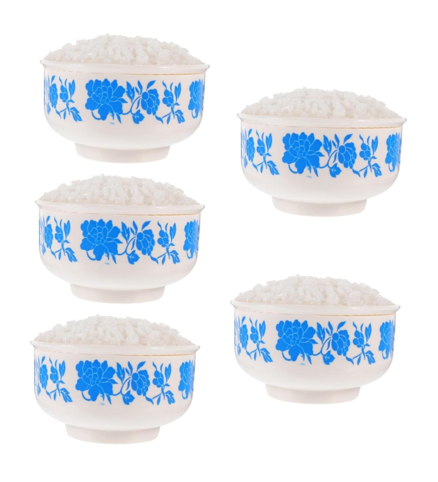 Toyvian 5pcs Simulated Rice Food Models Toy Home Decor Fake Rice Cooked Rice Display Prop Decorative Steamed Rice Photography Props Fake Cooked Rice Decor Pvc Ornaments Big Bowl 12.50X12.50X8.50CMx5pcs 1 - Buy Online on GoSupps.com