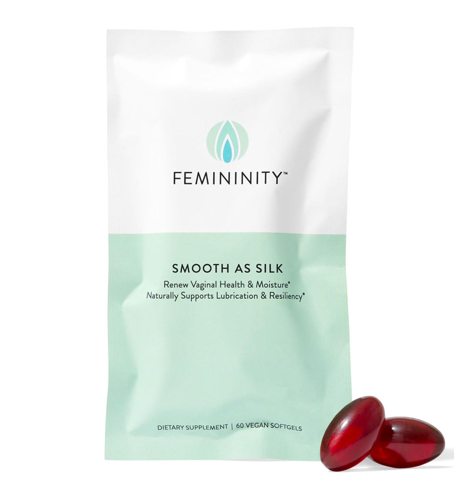 Femininity Smooth as Silk 30-Day Refill for Vaginal Dryness (60 Softgels) Sea Buckthorn Oil with 365mg Omega 7 + Omega 3 and Omega 9 Refill Sachet (60 Softgels) - Buy Online on GoSupps.com