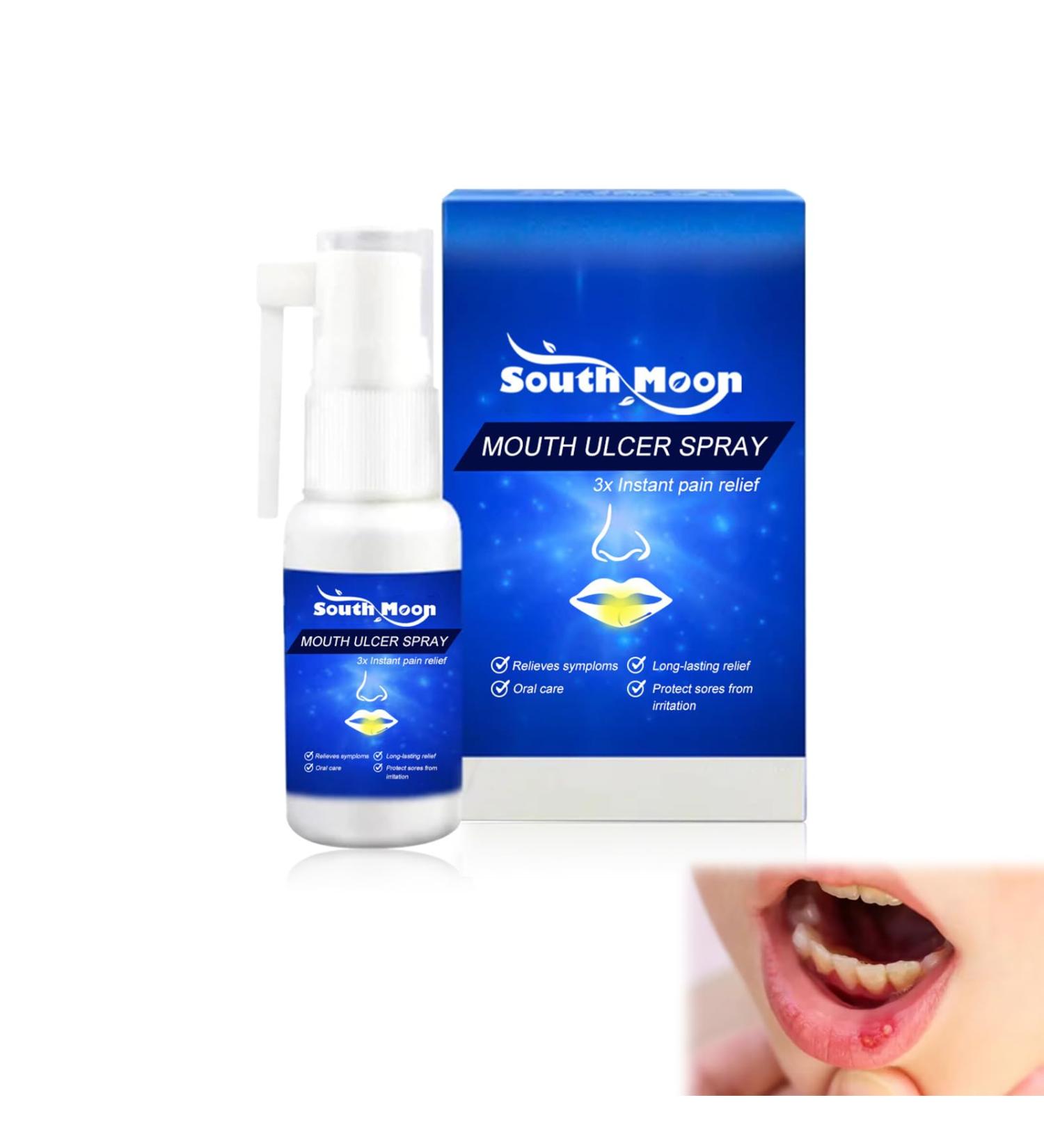 Mouth Ulcer Spray - 30ml Antibacterial Relief for Mouth Wounds & Soothing Care - Buy Online on GoSupps.com