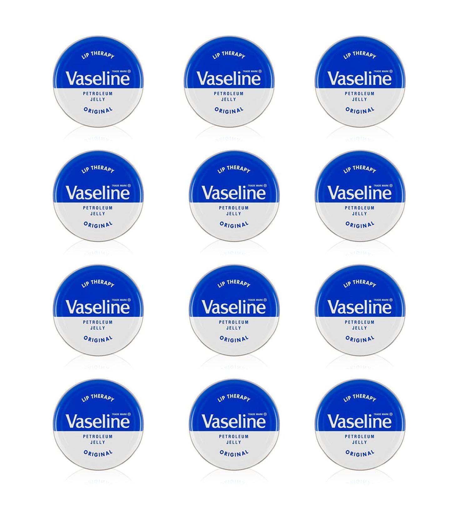 Vaseline Lip Therapy Lip Balm Tin 20g | Original Lip Moisturizer for Very Dry Lips | Pack of 12 - International Shipping Available - Buy Online on GoSupps.com