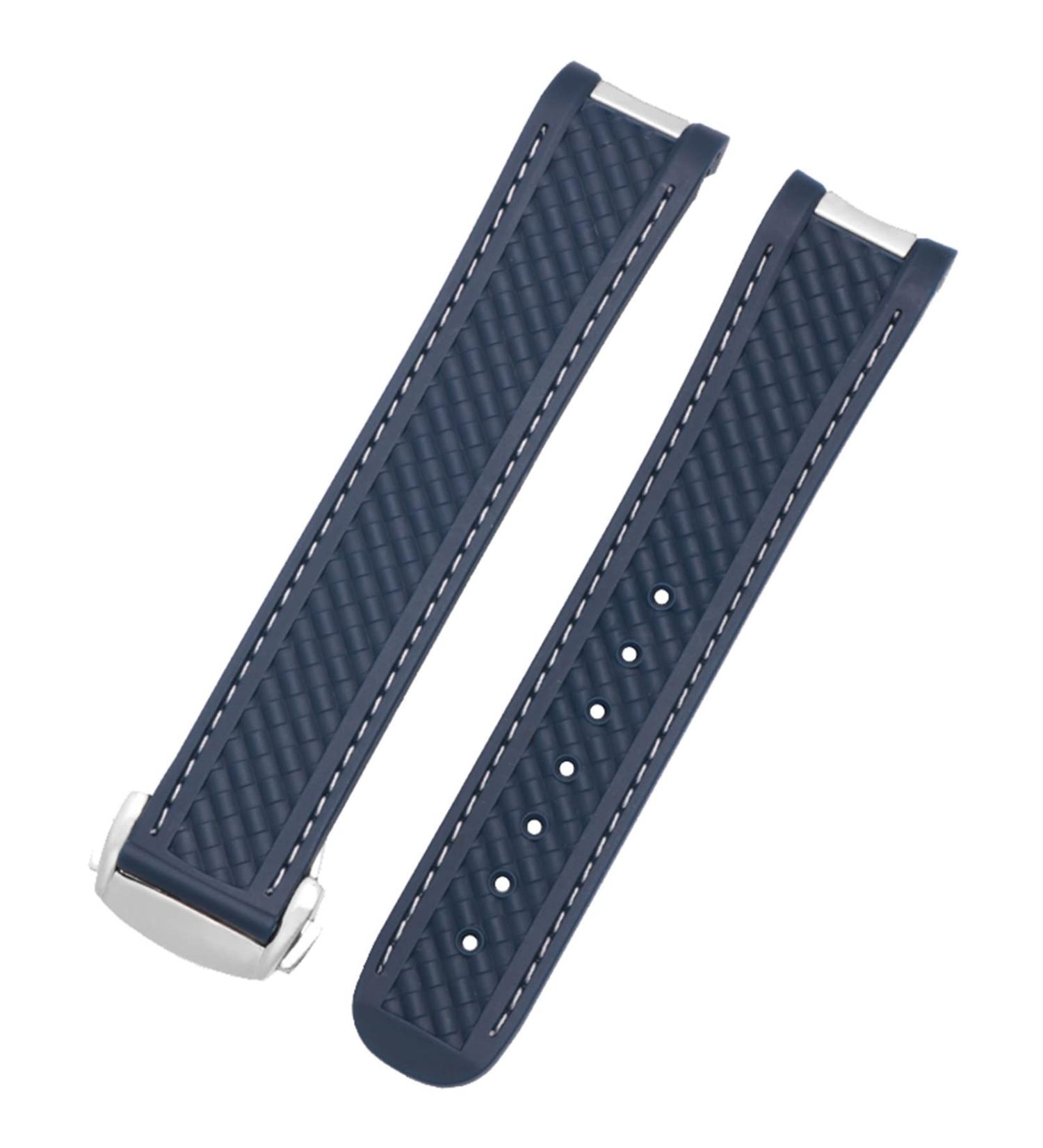 Neyens 20mm Rubber Clock Band for Omega Seamaster AT150 De Ville Speedmaster Silicone Replacement Strap with Rose Gold Buckle Premium Clock Accessories - Buy Online on GoSupps.com