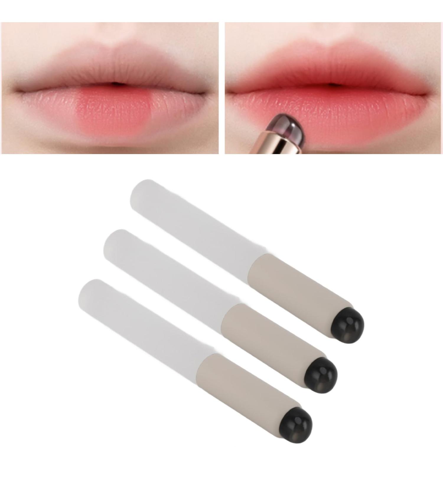 Silicone Lip Brush Set - 3pcs Portable Applicators with Storage Box | Soft Transparent Handle for Perfect Lip Makeup - Buy Online on GoSupps.com