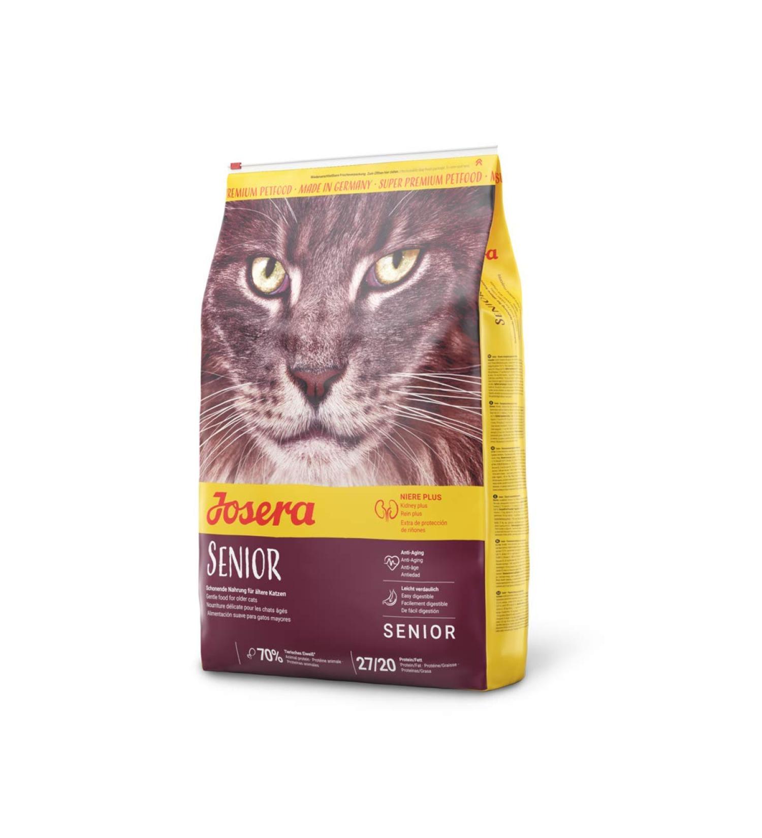 Josera Senior Cat Food (10 kg) - Super Premium Dry Food for Older Cats & Cats with Renal Failure - International Shipping Available - Buy Online on GoSupps.com