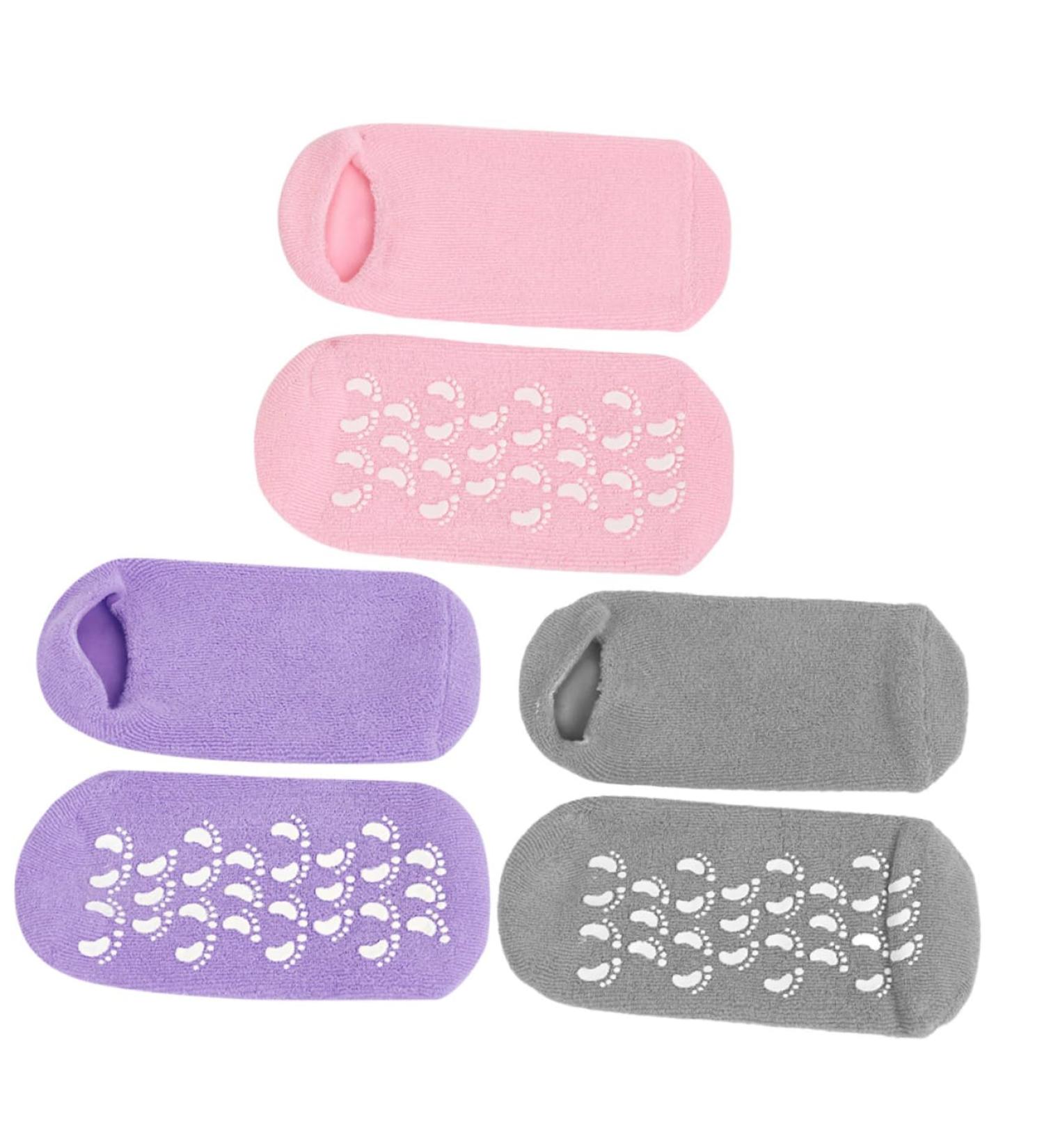 KOMBIUDA 3 Pairs foot gel socks feet softening socks gel socks for cracked feet foot softening socks spa gel socks heel spa socks heel repair socks hydrating Miss vegetable gel cosmetic - Buy Online on GoSupps.com