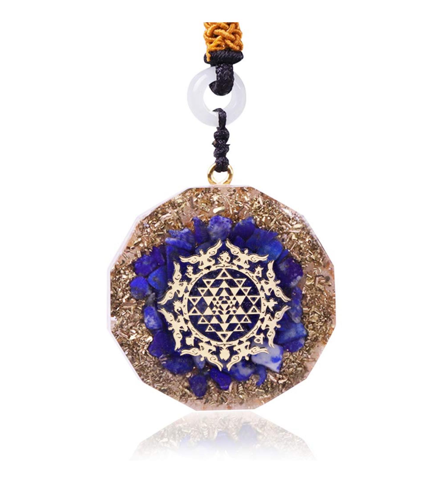 Lapis Lazuli Orgone Pendant For Men And Women Reiki Balancing Orgonite Energy Necklace Meditation Jewelry - Buy Online on GoSupps.com