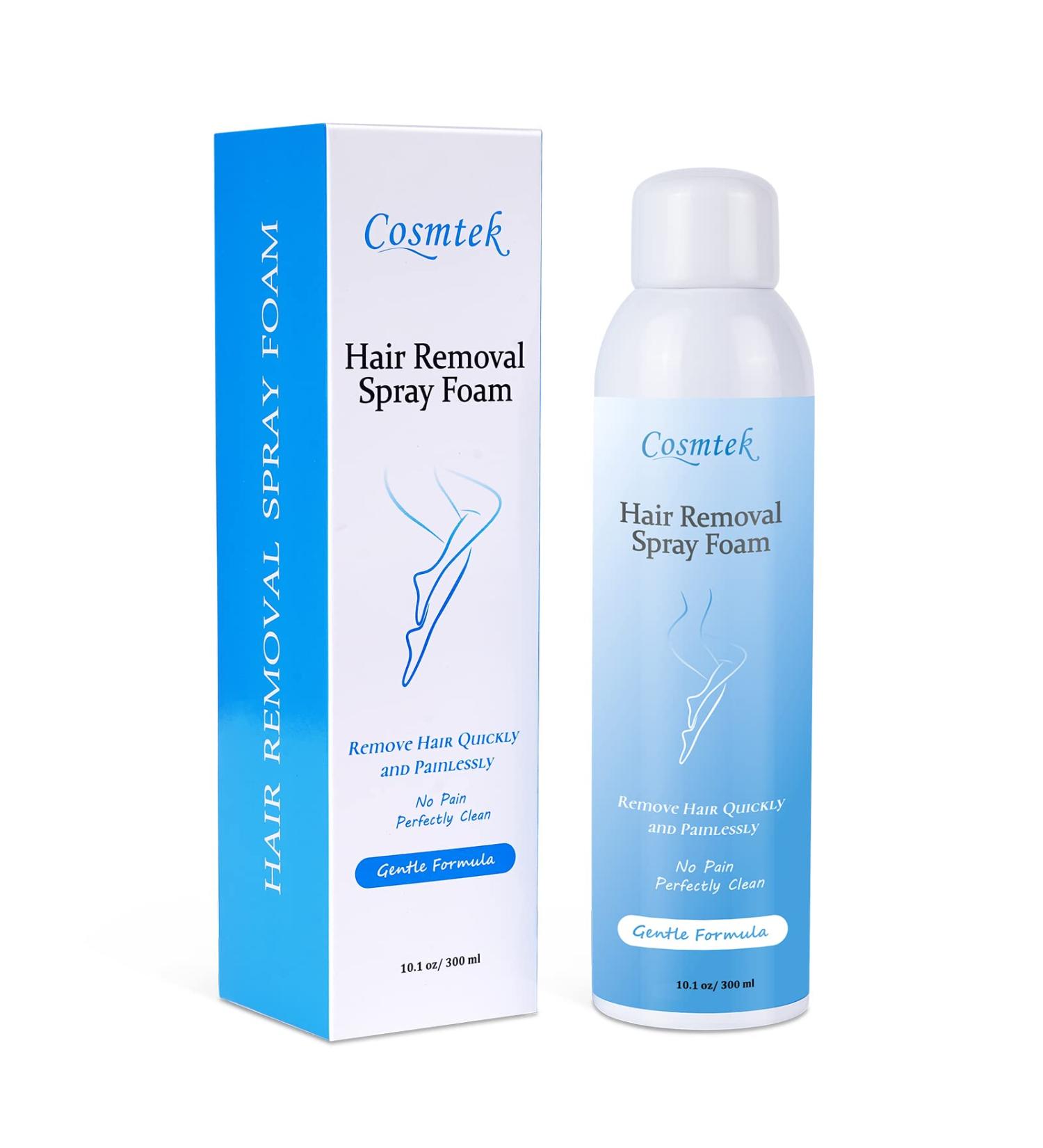 300ml Hair Removal Spray Foam for Women & Men - Painless Depilatory for Pubic Area, Bikini, Body, Legs, and Armpit - Natural Gentle Formula - 10.1 Fl Oz Cucumber - Buy Online on GoSupps.com