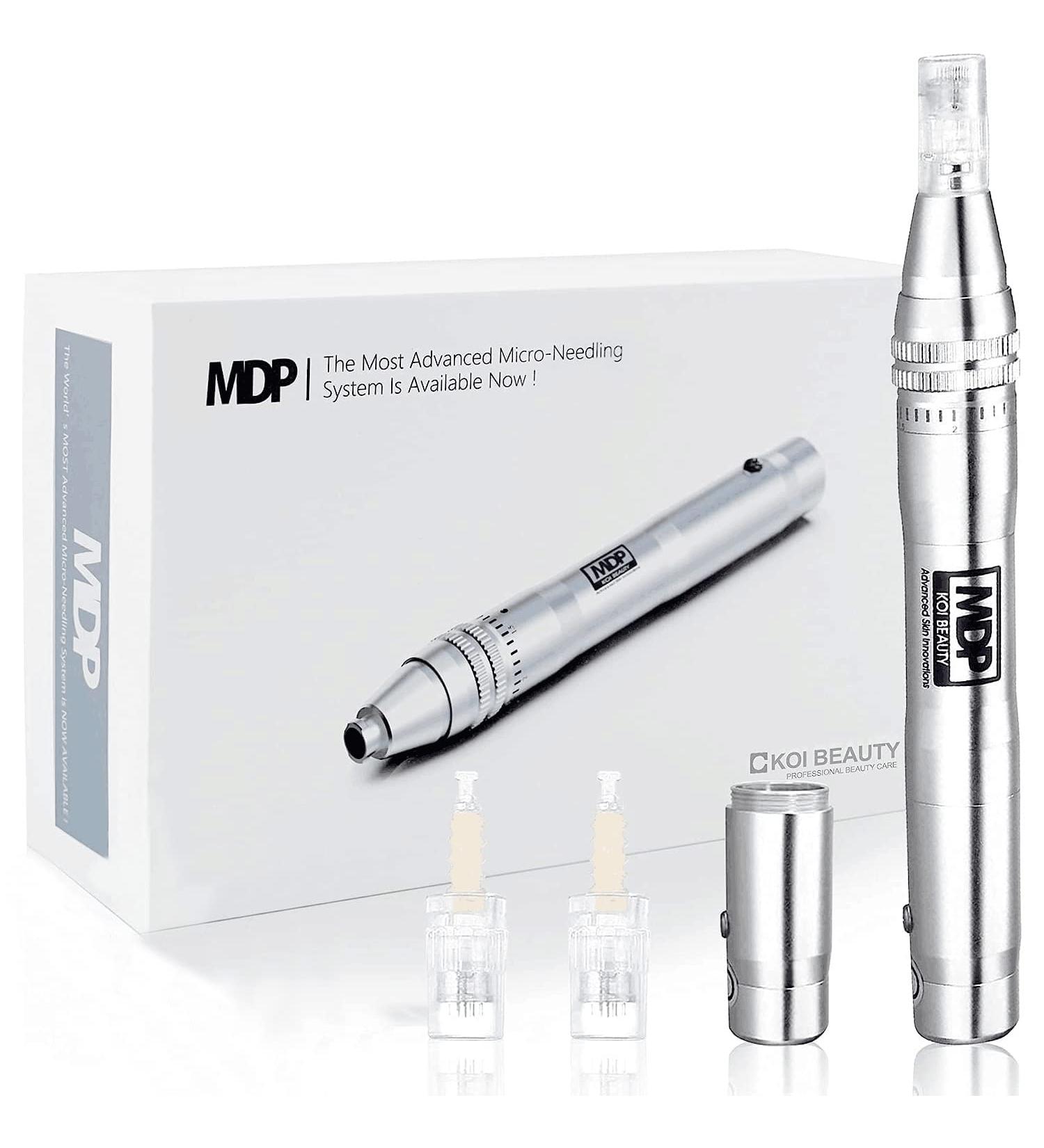 Koi Beauty Professional Dermapen Microneedling Pen Set - Electrically Rechargeable 0-2.5mm Device for Face & Body Ideal for Scars - MDP-A400 Pro - Buy Online on GoSupps.com