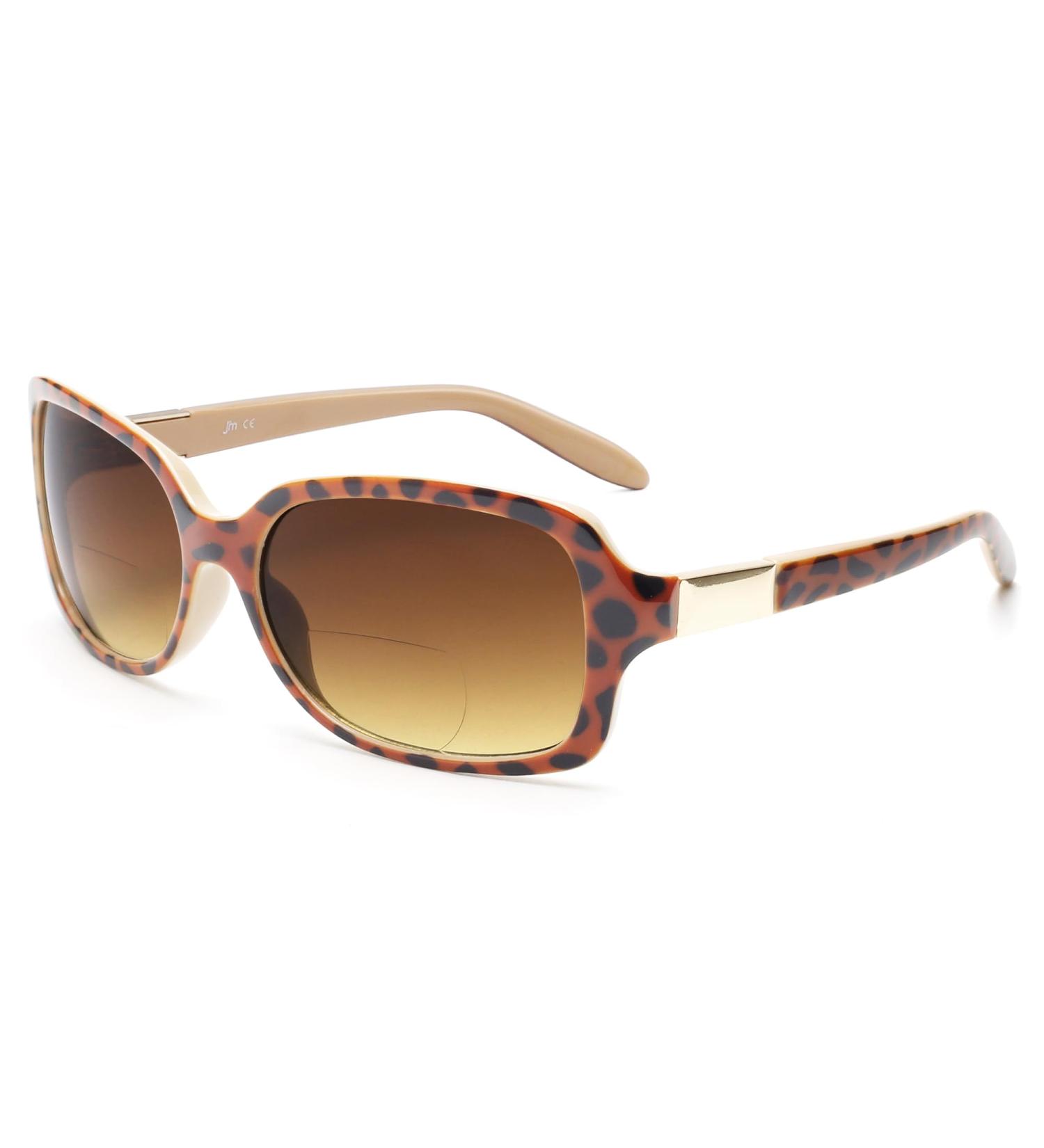 JM Classic Bifocal Reading Glasses | Stylish Tortoise Square Sunglasses for Women | 1.25x Magnification - Buy Online on GoSupps.com