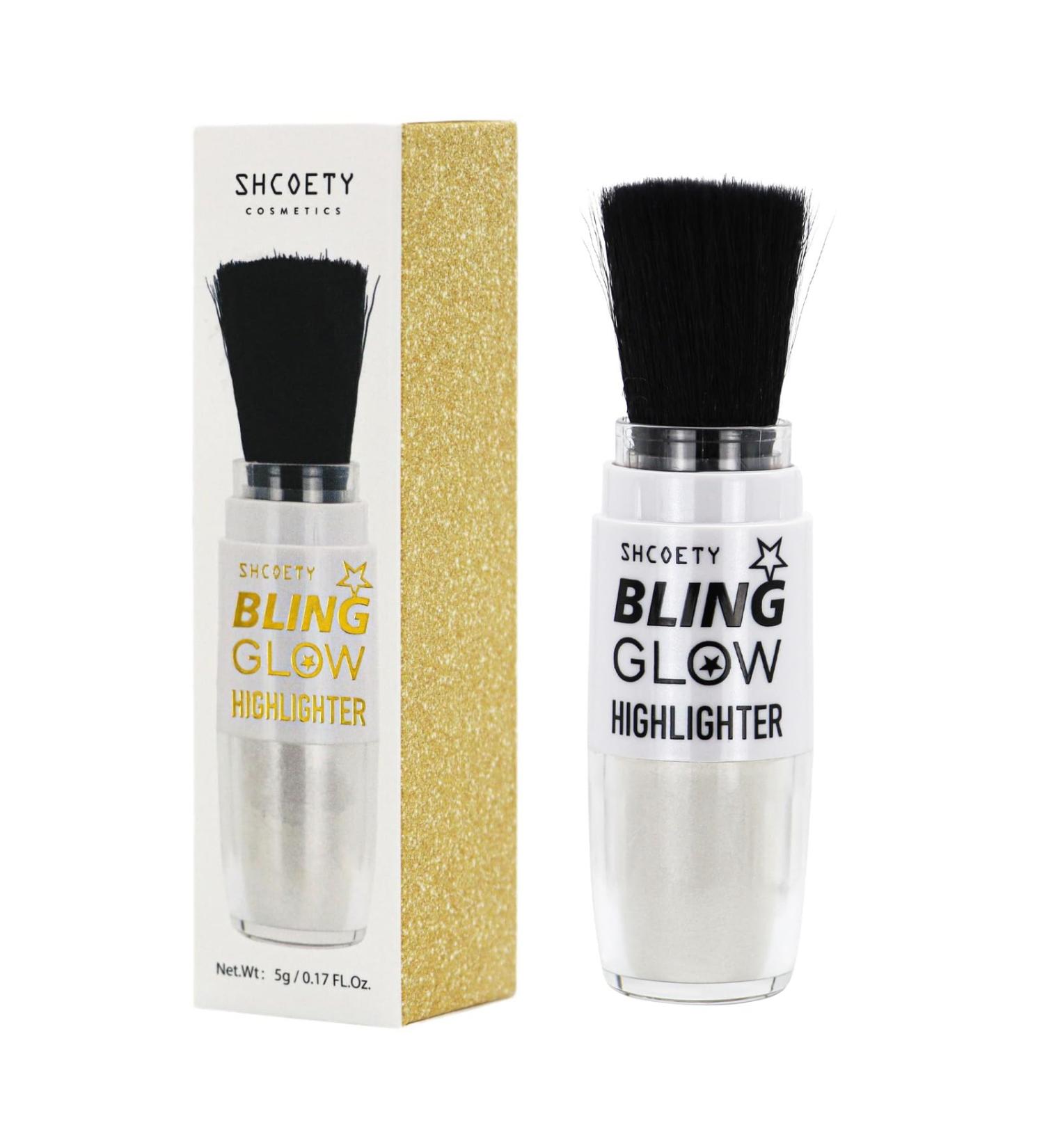 Face Highlighter Powder Stick - Pearl White Shimmer & Glitter Makeup for Face Body & Cheeks | Long-lasting Glow & Contour - Buy Online on GoSupps.com