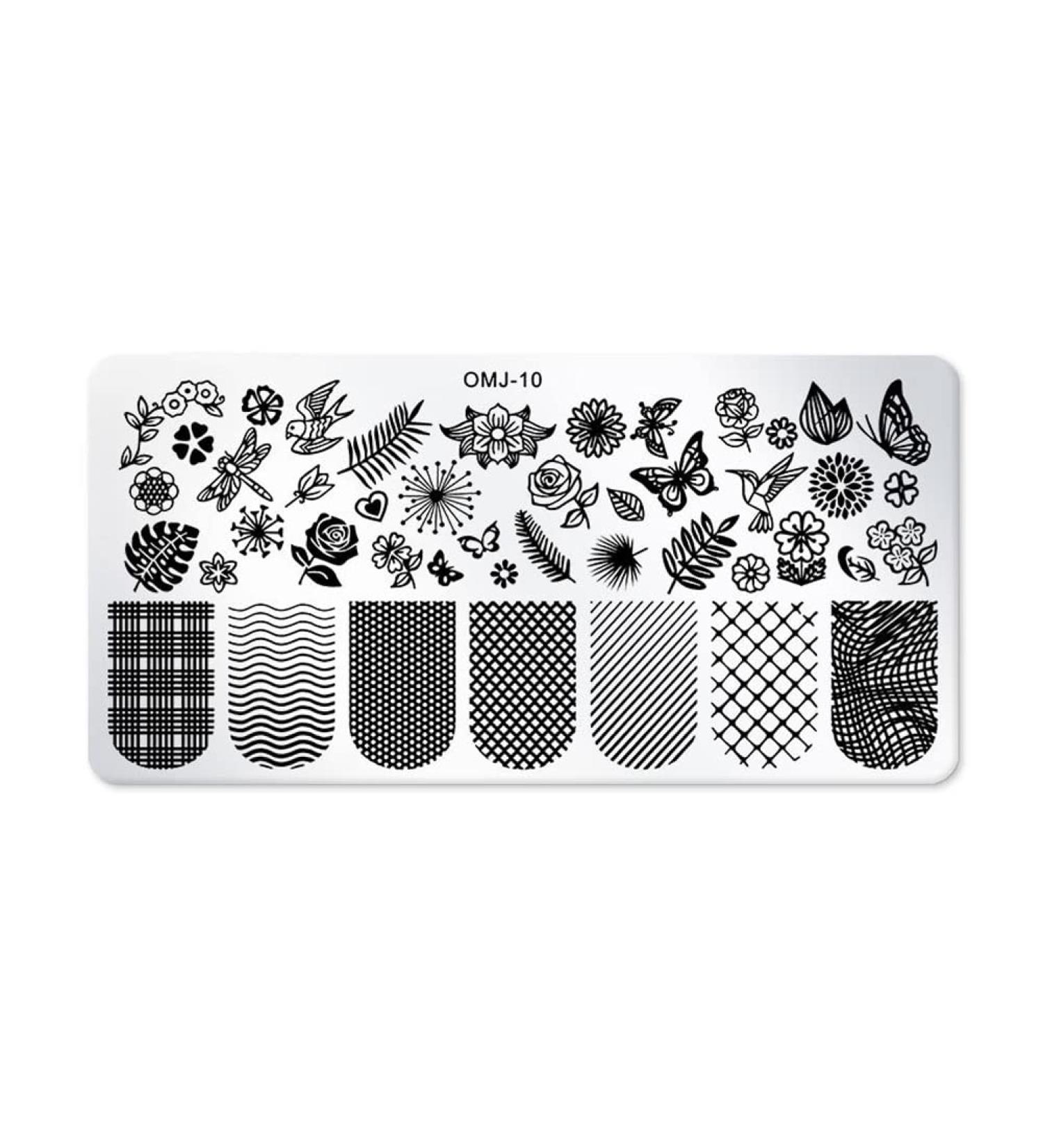 Buy Nopeilvi Butterfly Nail Stamp Plates - Christmas Nail Art Stamping Templates for DIY Manicure - Buy Online on GoSupps.com